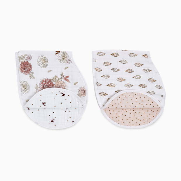 Aden + Anais Cotton Muslin Burpy Bibs (2 Pack) - Dahlia