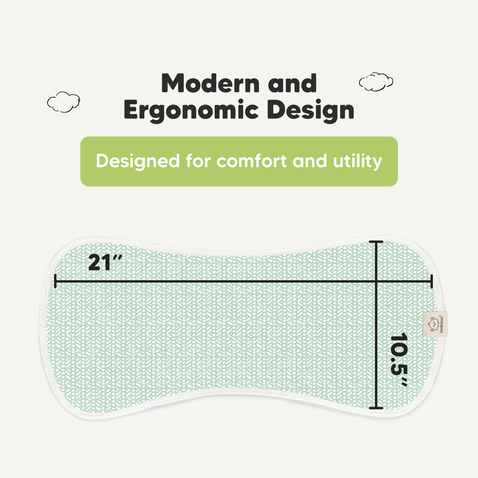 KeaBabies Softe Muslin Baby Burp Cloth - Nordic, 5.