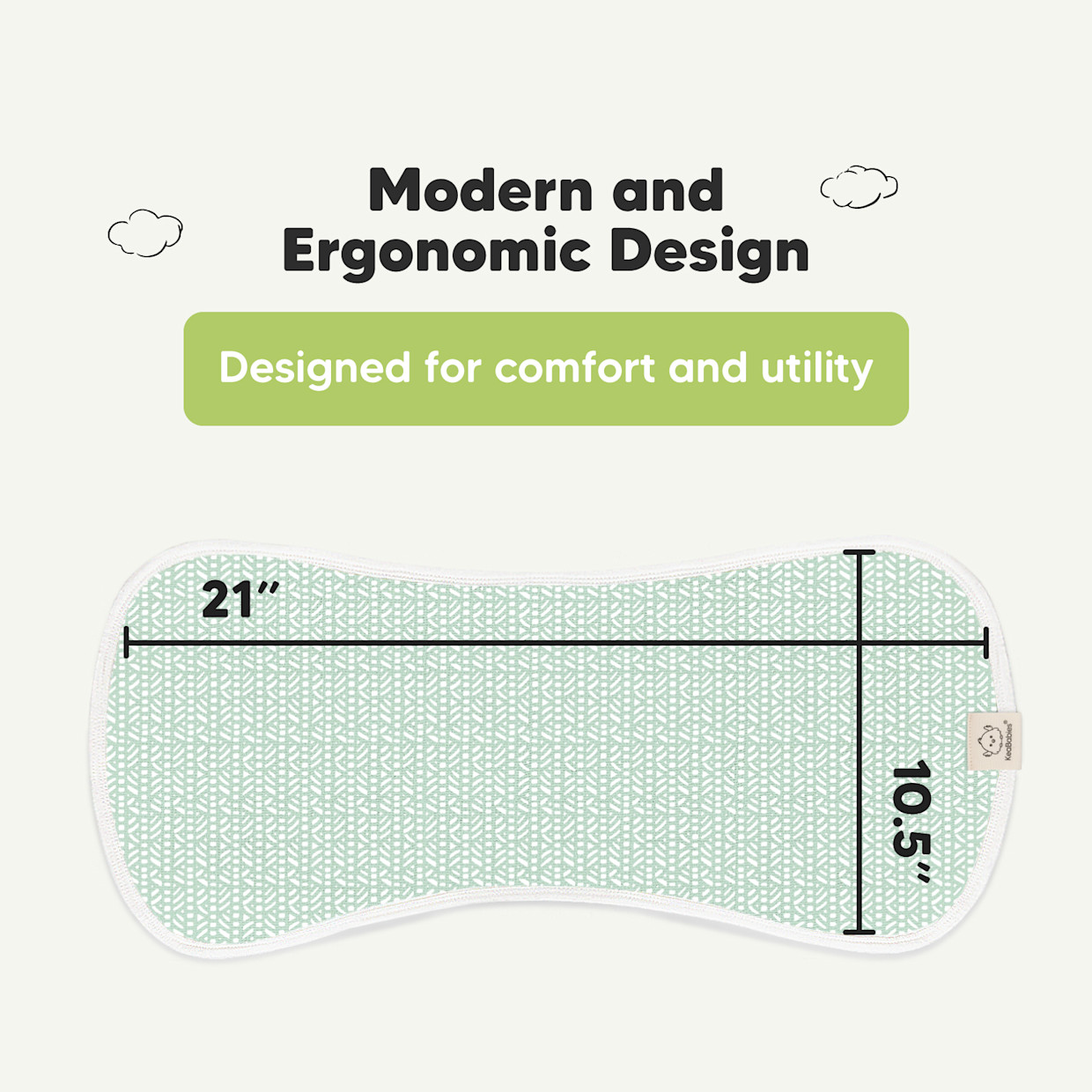 KeaBabies Softe Muslin Baby Burp Cloth - Nordic, 5.