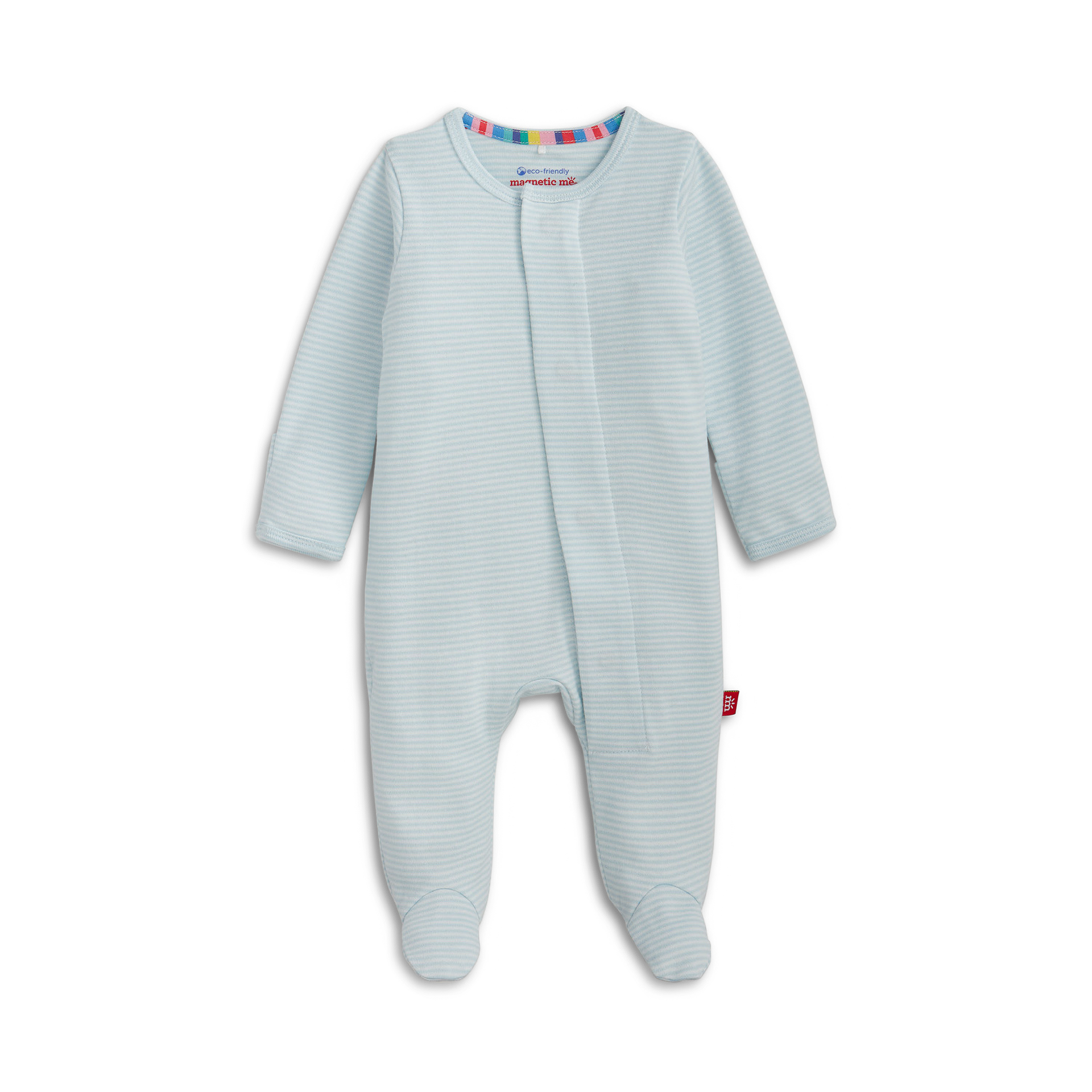 Magnetic Me Organic Cotton Magnetic Footie 2 Pack Bundle - Blue Assorted, 3-6 M.