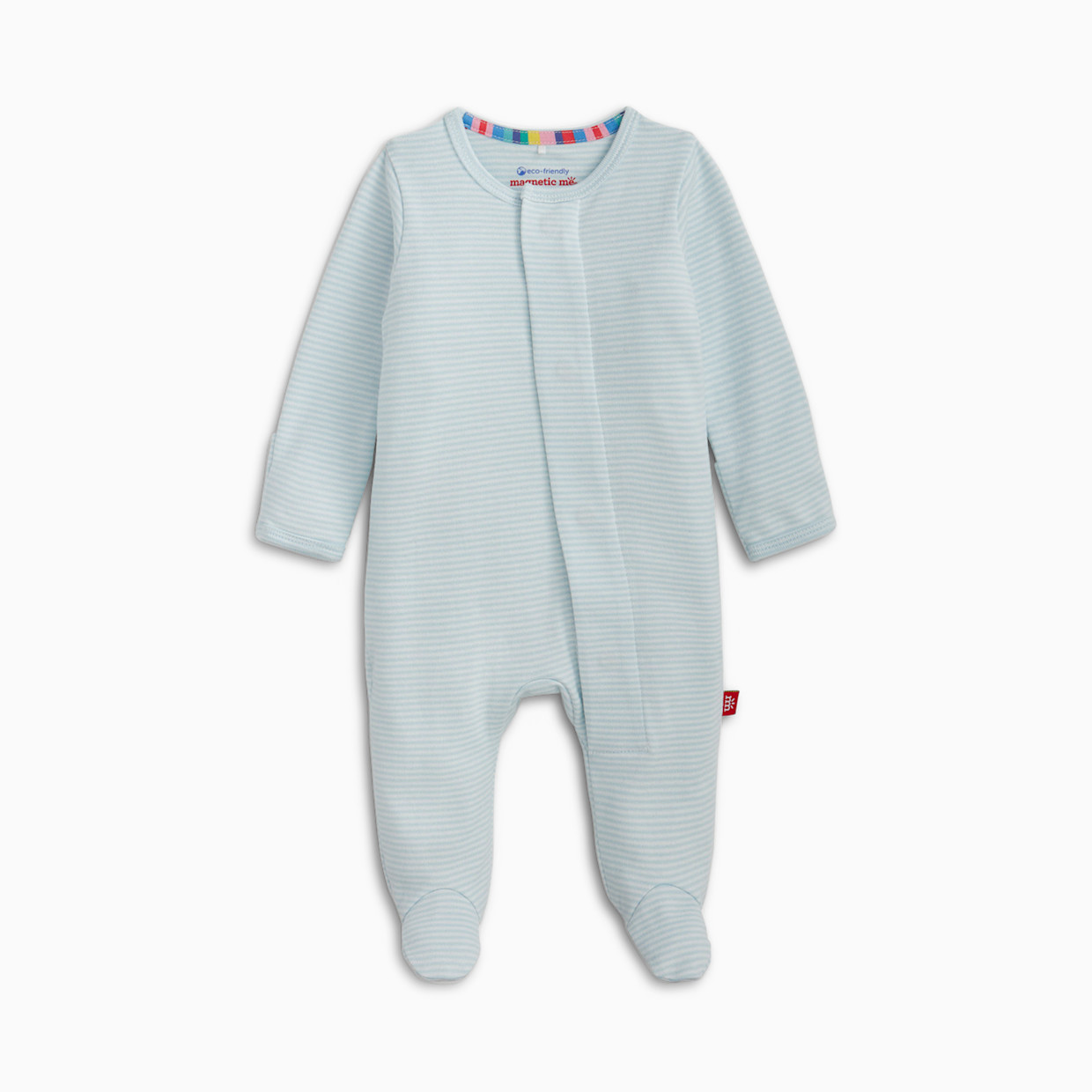 Magnetic Me Organic Cotton Magnetic Footie 2 Pack Bundle - Blue Assorted, 0-3 M.