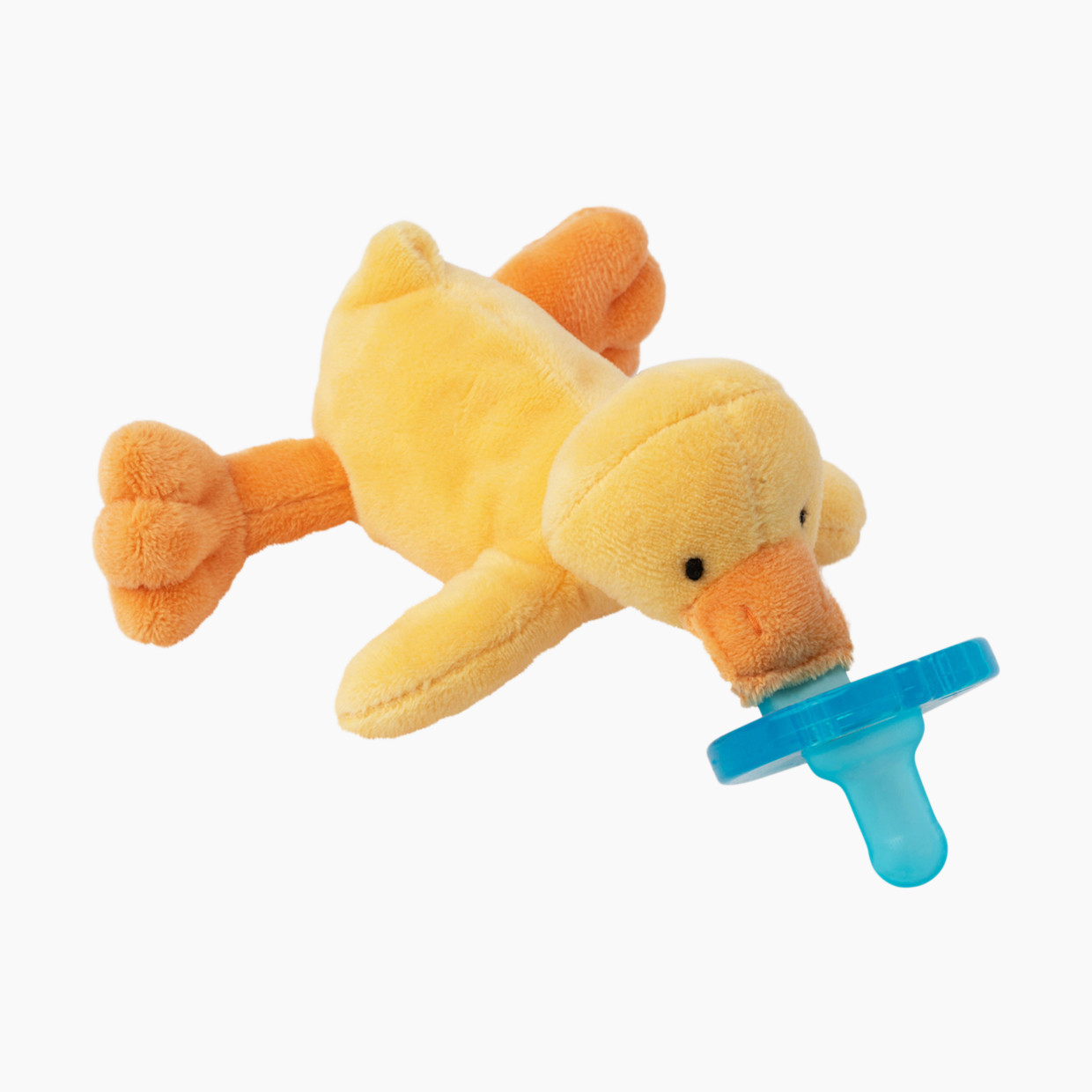 WubbaNub Pacifier - Baby Yellow Duck, Attached.