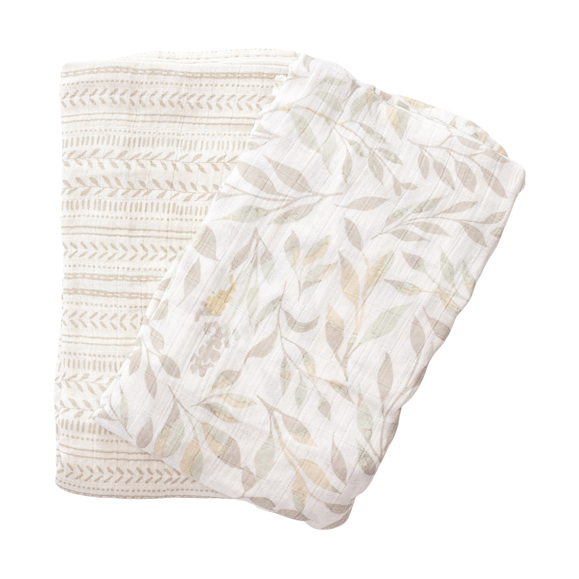 Crane Baby Cotton Muslin Swaddles (2 Pack) Willow MultiColor Leaf