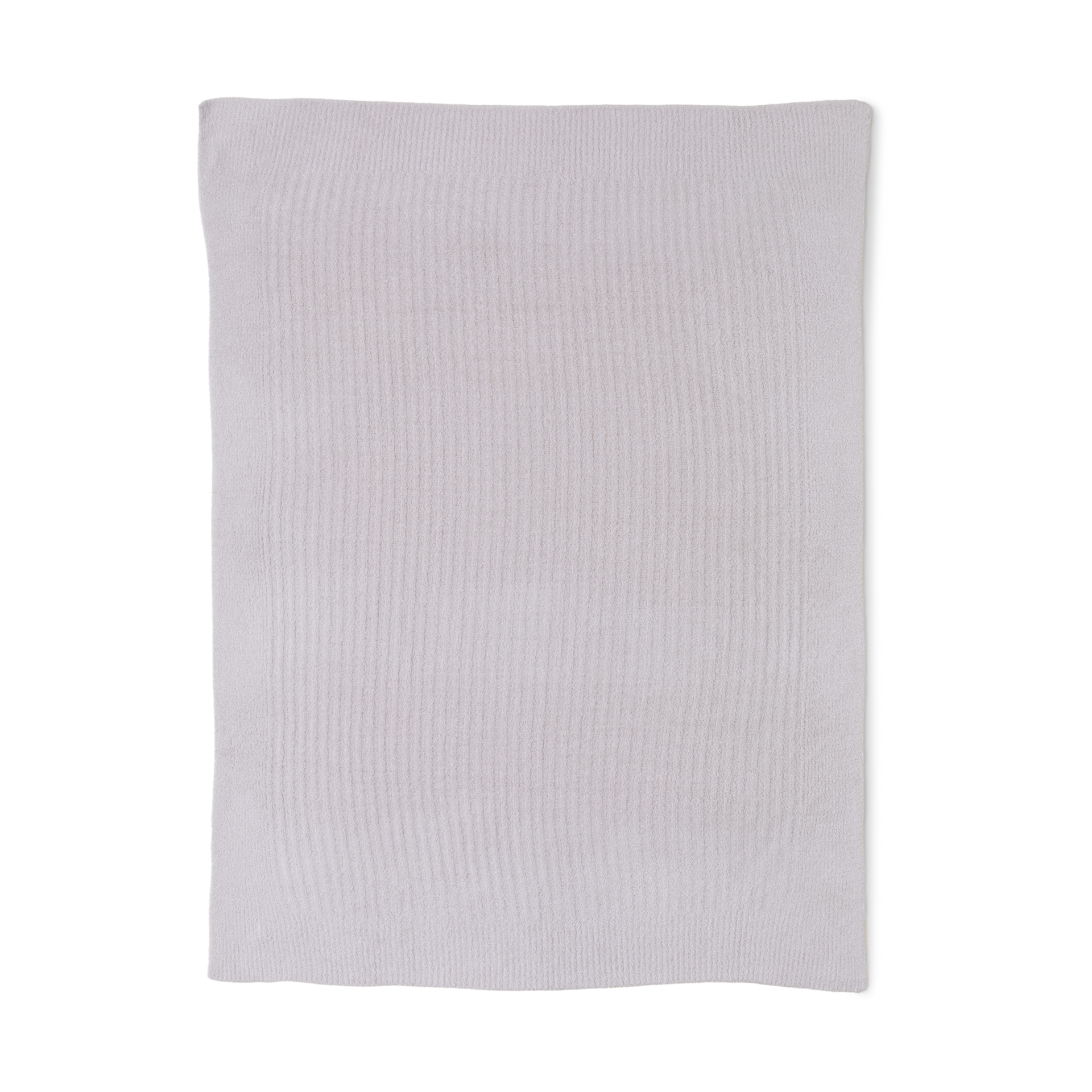 Barefoot Dreams CozyChic Lite Ribbed Throw Blanket 54x72, Pewter, Style B463, 80% Nylon 20% Rayon, Machine Washable