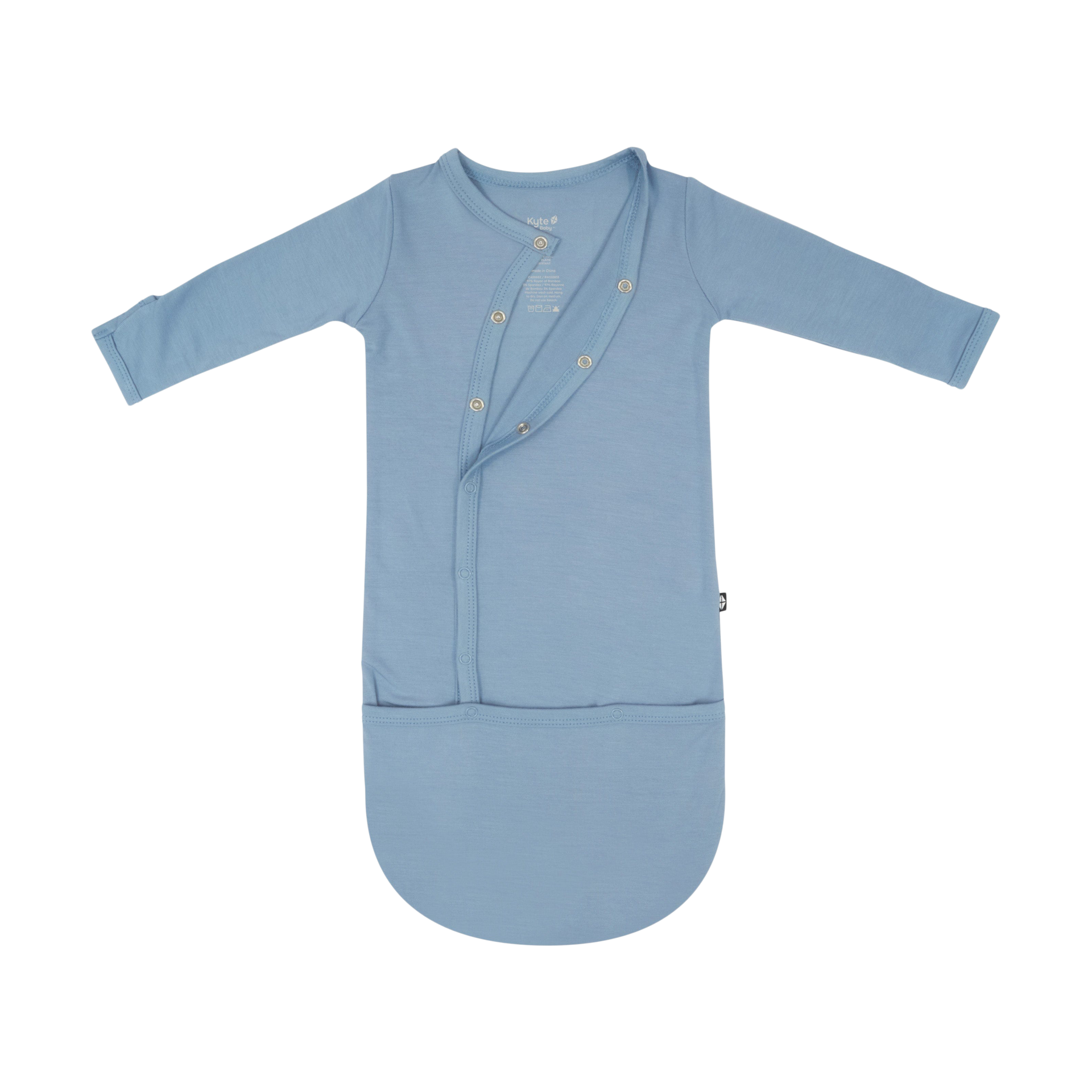 Kyte Baby Bundler Gown - Slate, 0-3 M.