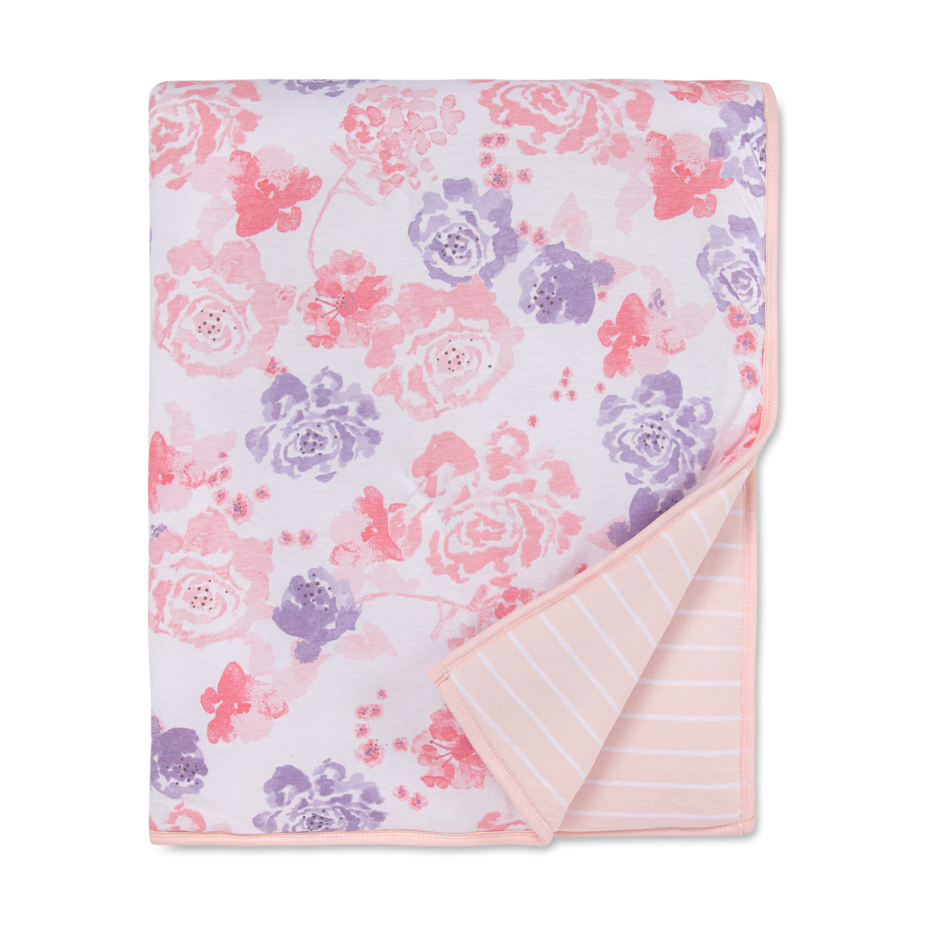 Burt's Bees Baby Organic Reversible Quilt Blanket Spring Roses