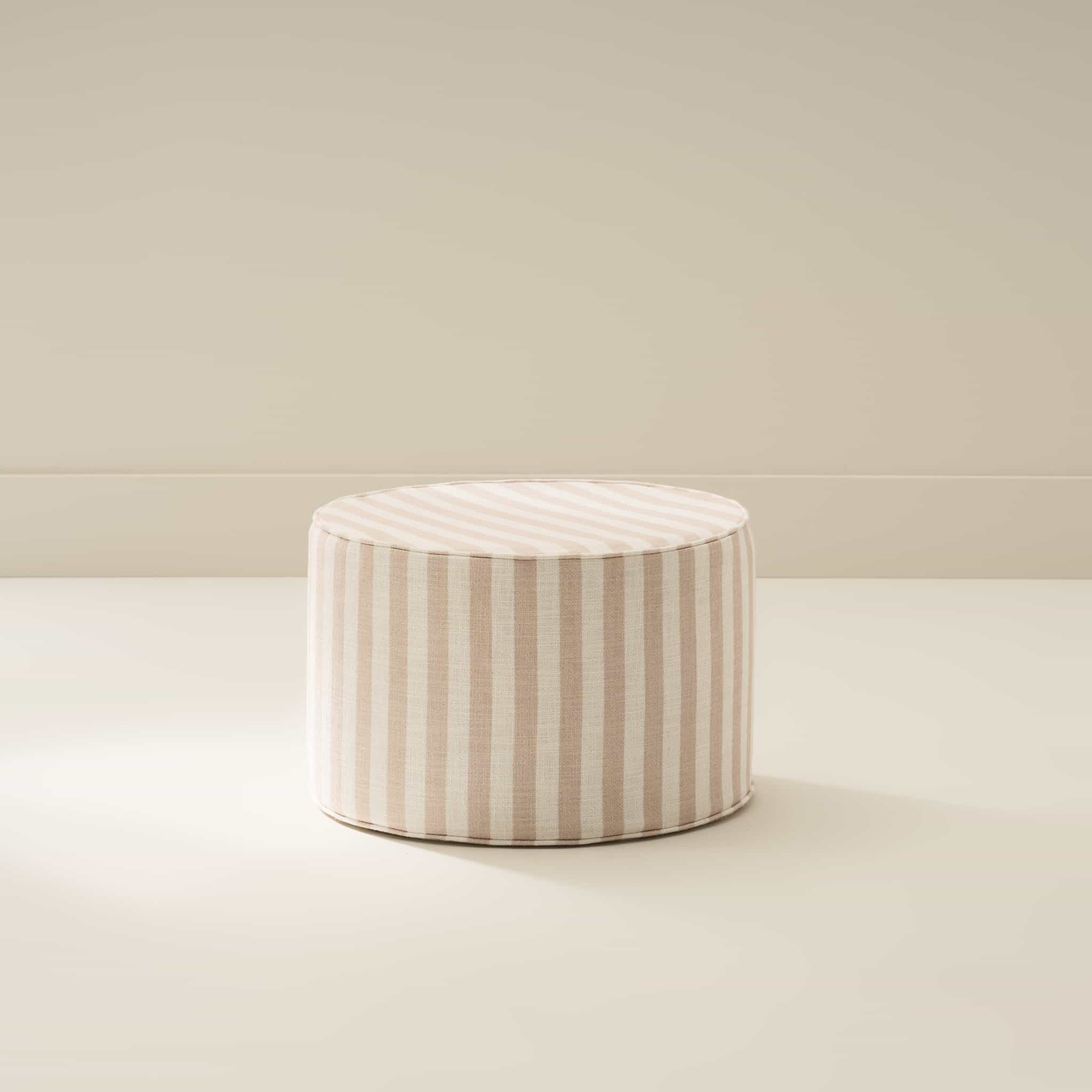 House of Noa Ottoman - Bennett Ivory & Sand, Small.