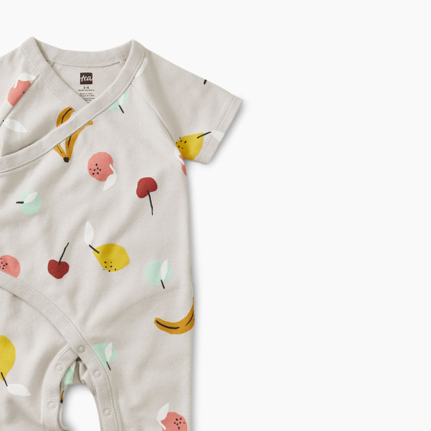 Tea Collection Wrap Baby Romper - Fruit, 0-3 Months.