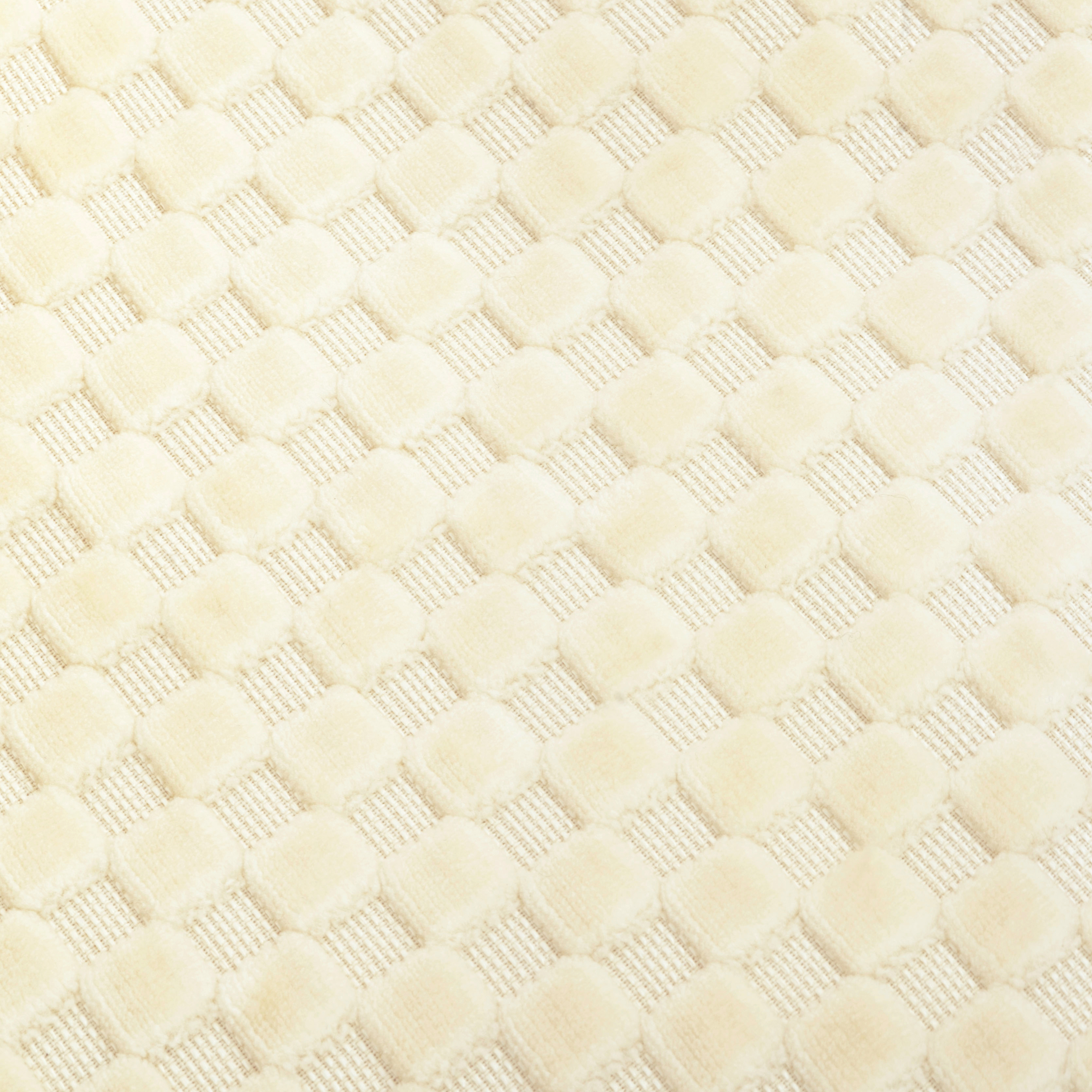 babyletto Madison Swivel Glider - Ivory Velvet Checker With Light Wood Base.