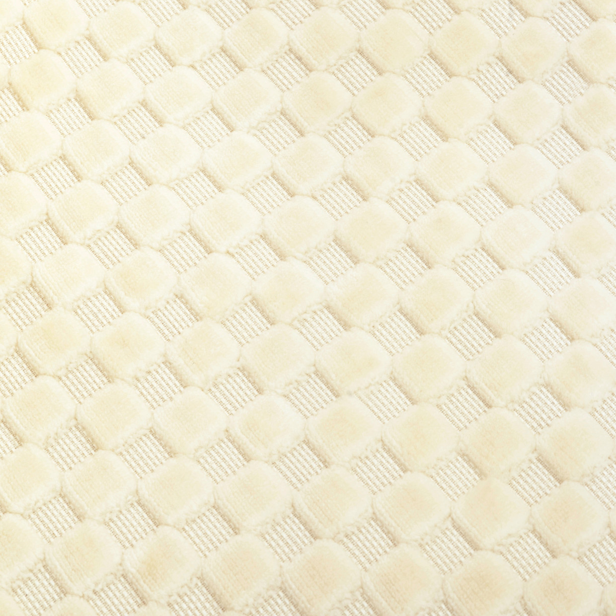 babyletto Madison Swivel Glider - Ivory Velvet Checker With Light Wood Base.