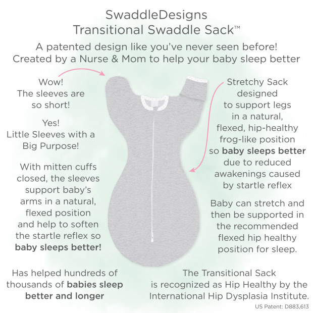 SwaddleDesigns Omni Swaddle Sack with Wrap, 0-3 months (4 Designs)