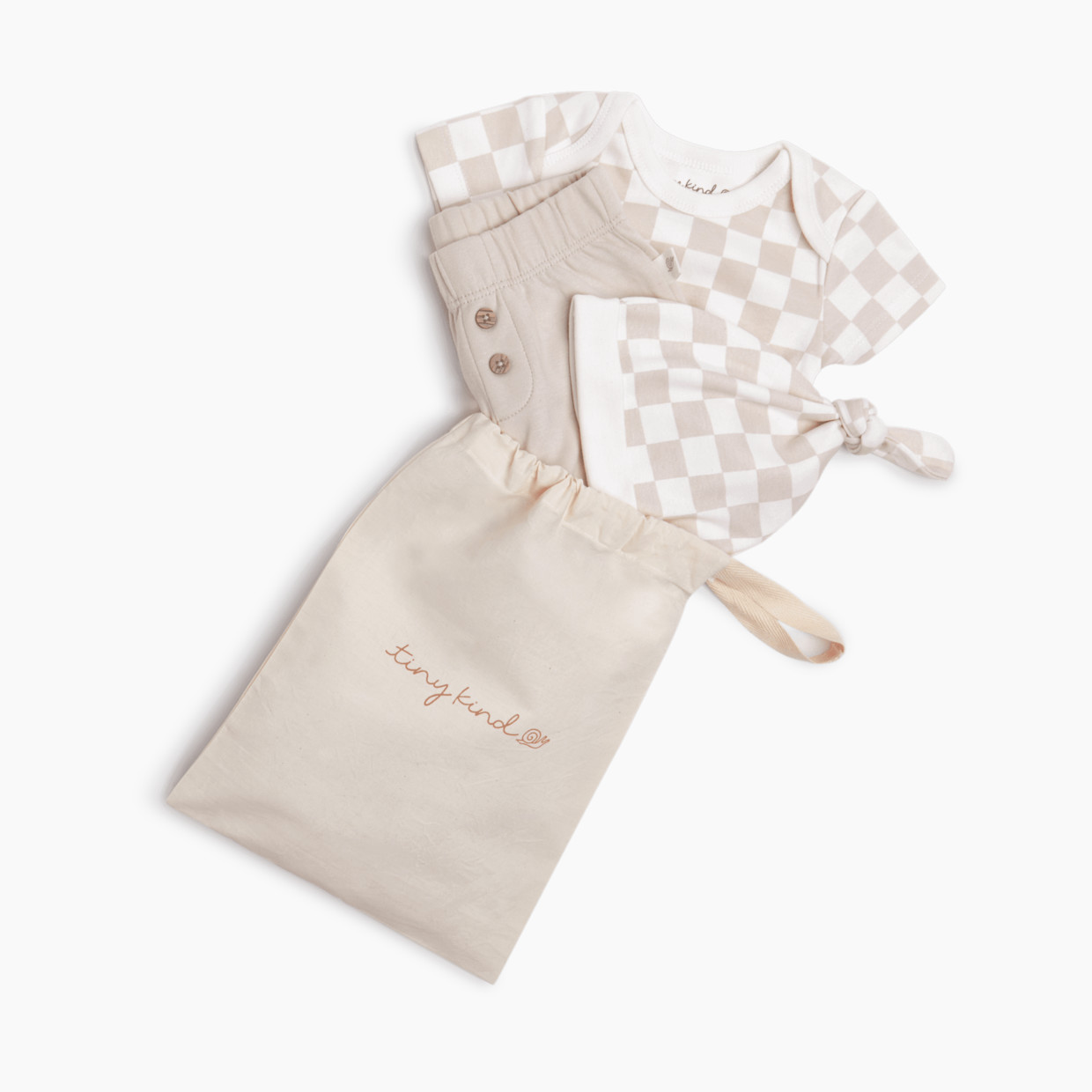 Tiny Kind 3 Piece Organic Outfit Set - Skate Check, 0-3 M.