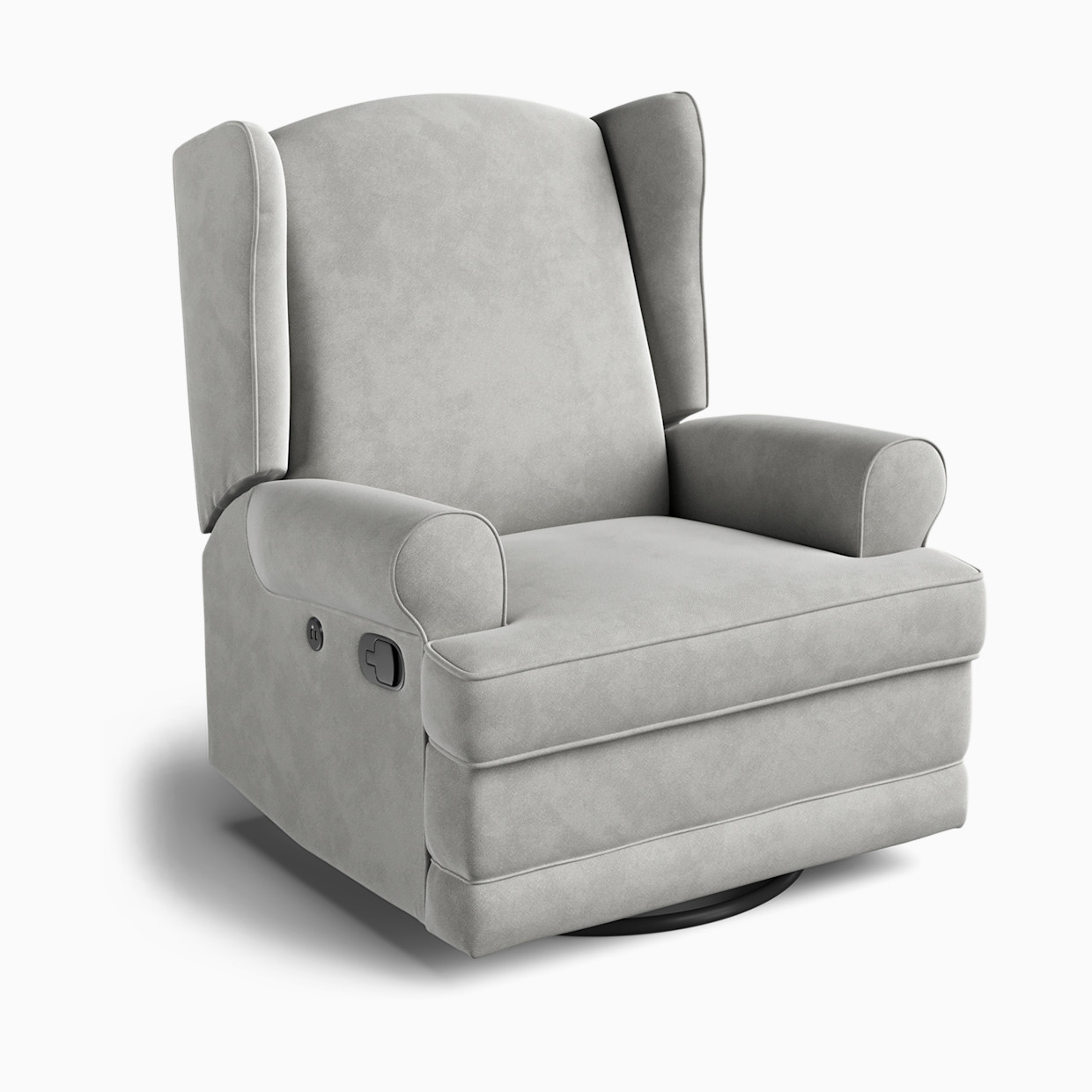 Storkcraft Serenity Wingback Upholstered Recline Glider - Steel.