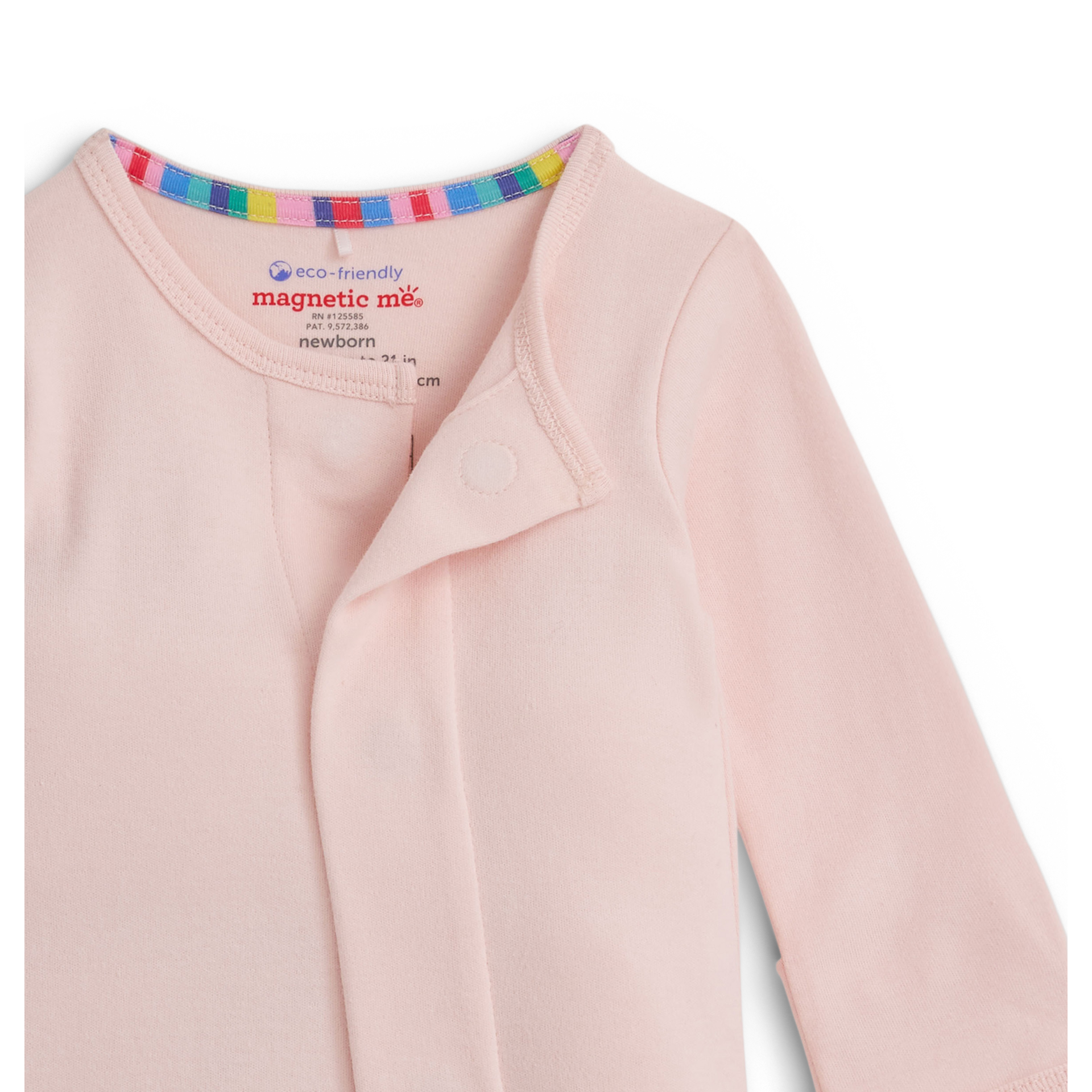 Magnetic Me Organic Cotton Magnetic Footie 2 Pack Bundle - Pink Balloons, 3-6 M.