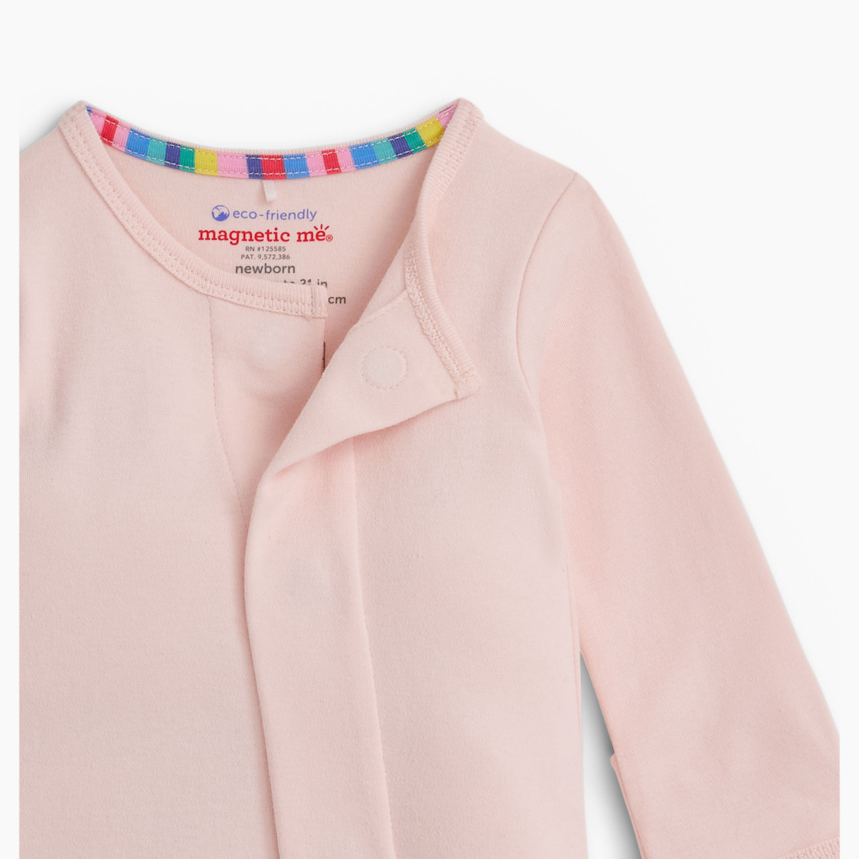 Magnetic Me Organic Cotton Magnetic Footie 2 Pack Bundle - Pink Balloons, 3-6 M.