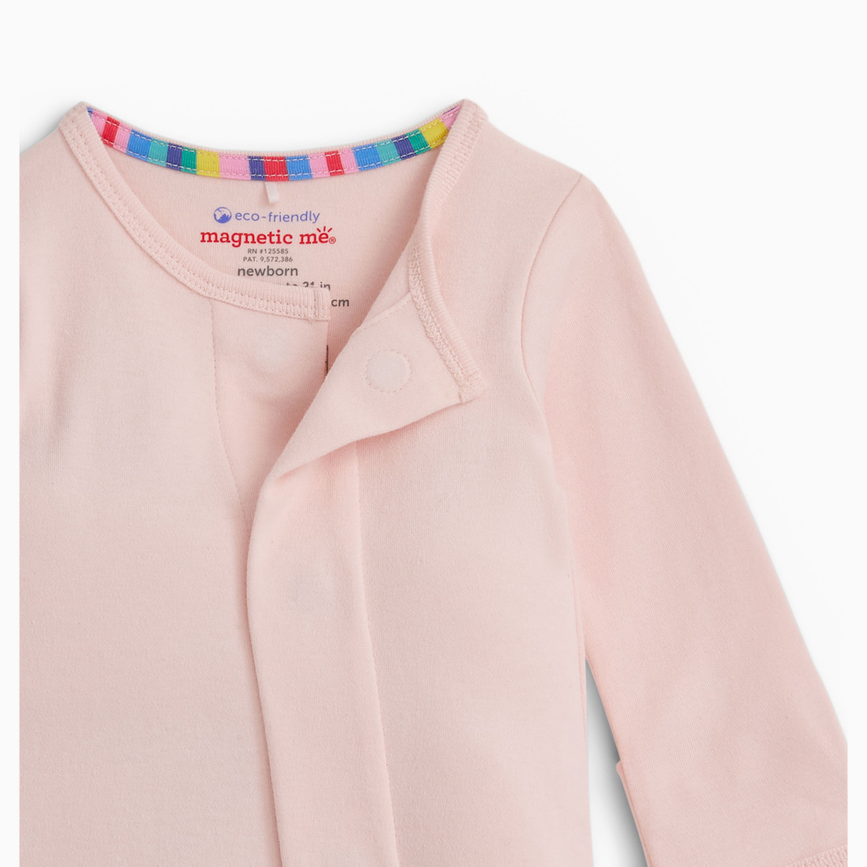 Magnetic Me Organic Cotton Magnetic Footie 2 Pack Bundle - Pink Balloons, 0-3 M.