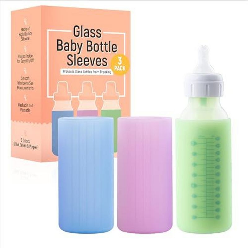 Impresa Glass Baby Bottle Sleeve for Dr Brown 8-Ounce Bottles.