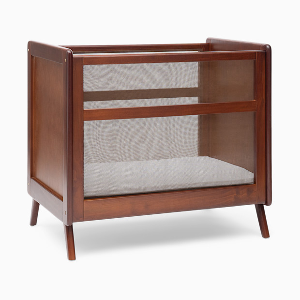 Halo 2-in-1 Breathable Mesh Convertible Mini Crib with Mattress.