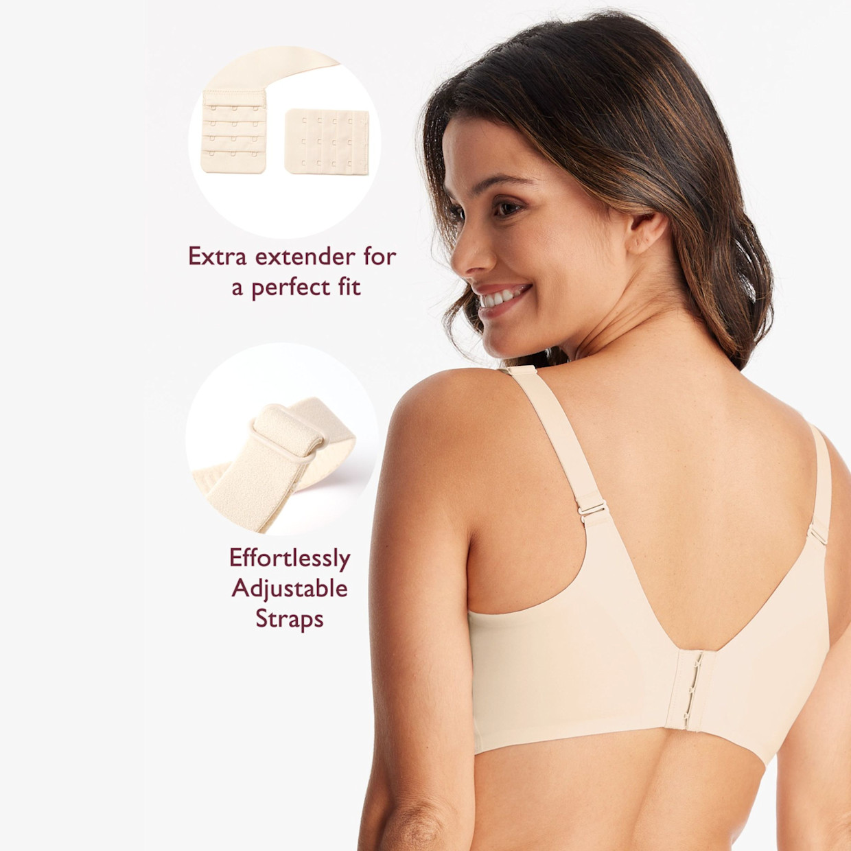 Momcozy Seamless Nursing Bra - Cream, Small.