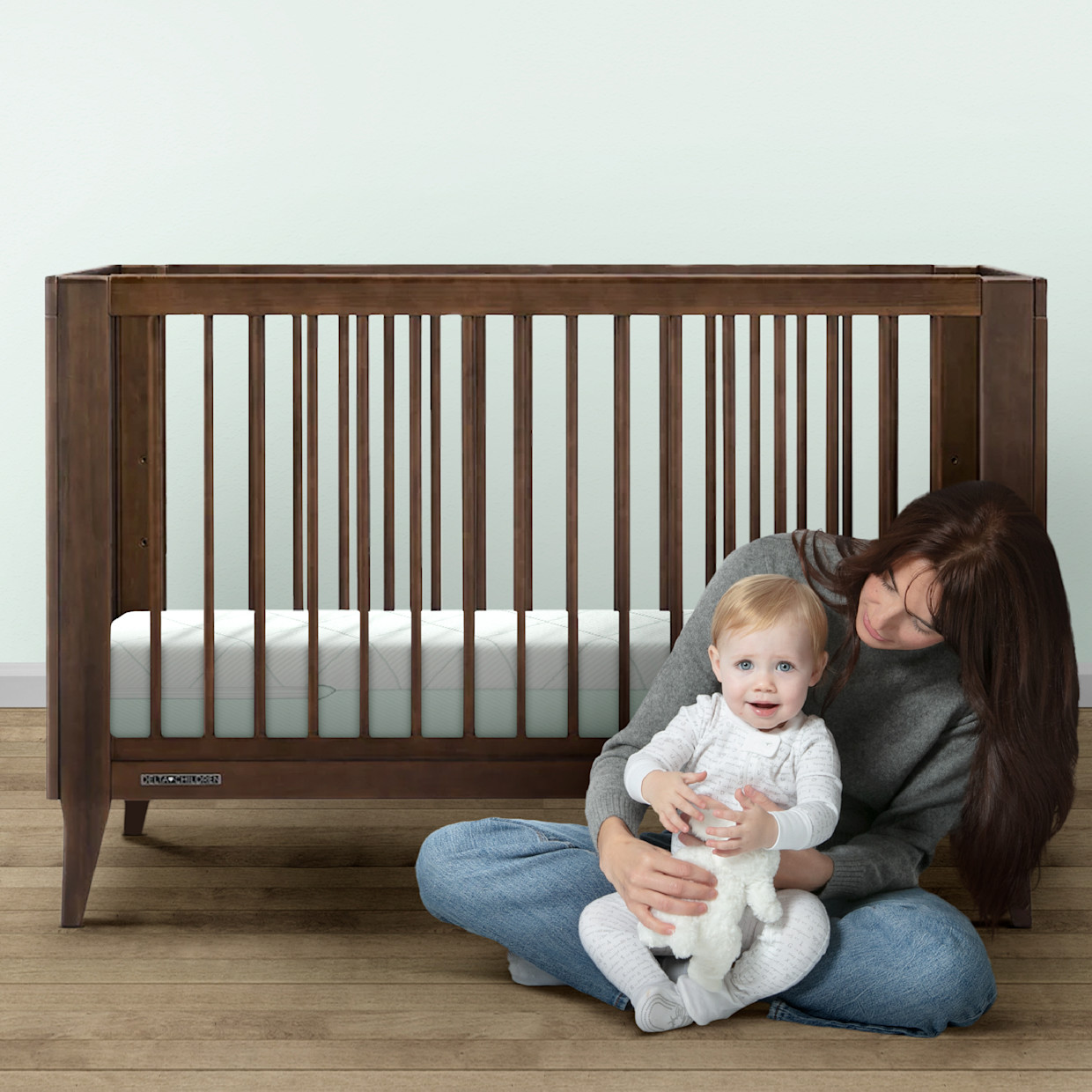 Delta Children Starlit Sky 2-Stage Crib and Toddler Mattress - Green.