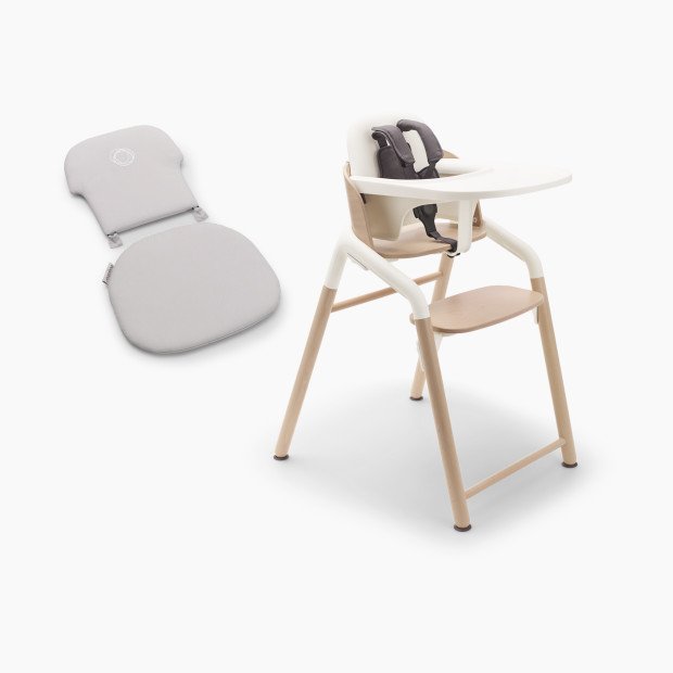 Bugaboo Giraffe Complete High Chair with Baby Pillow Bundle - Natural Wood/White.