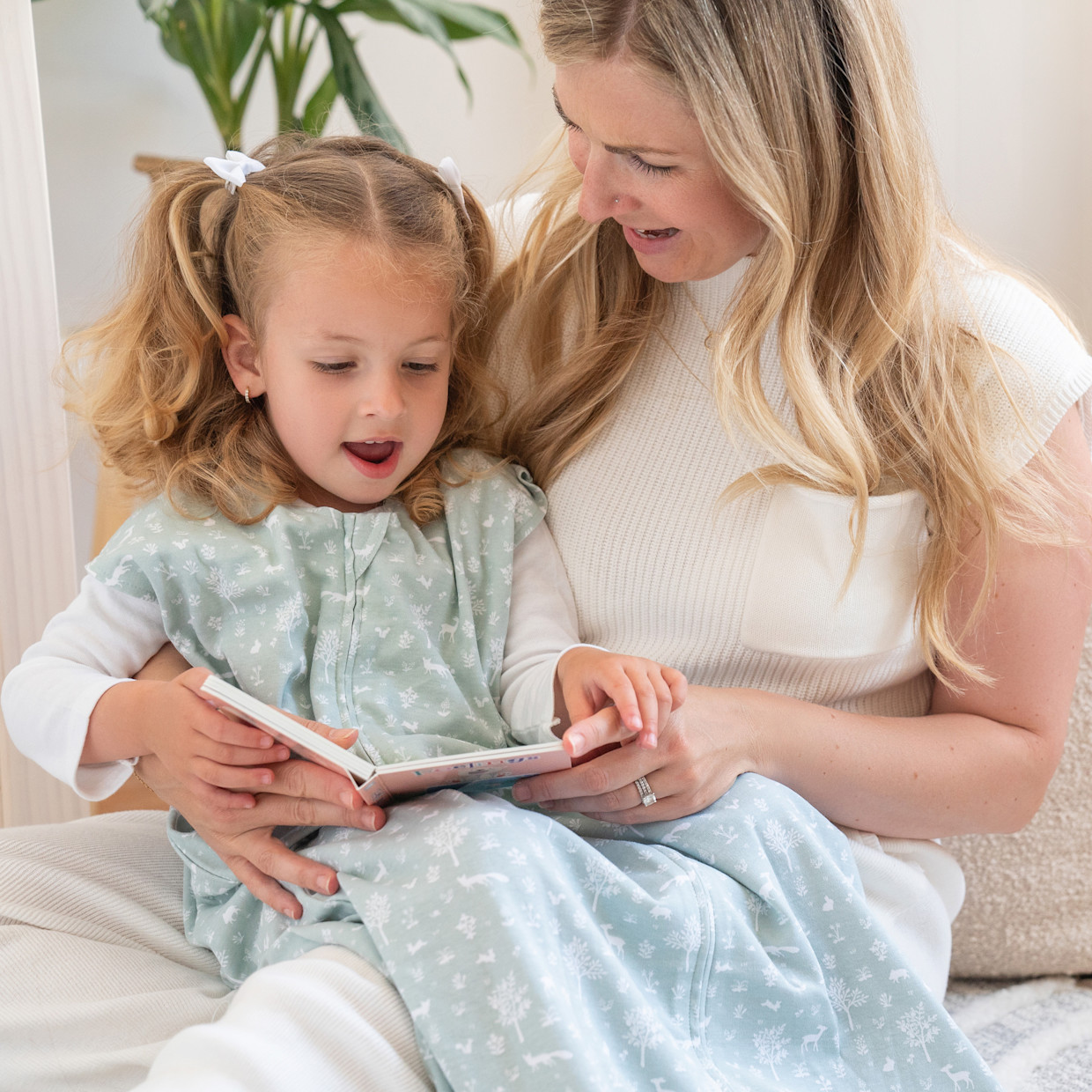 Halo SleepSack Wearable Blanket Cotton - Sage Woodland, Medium.