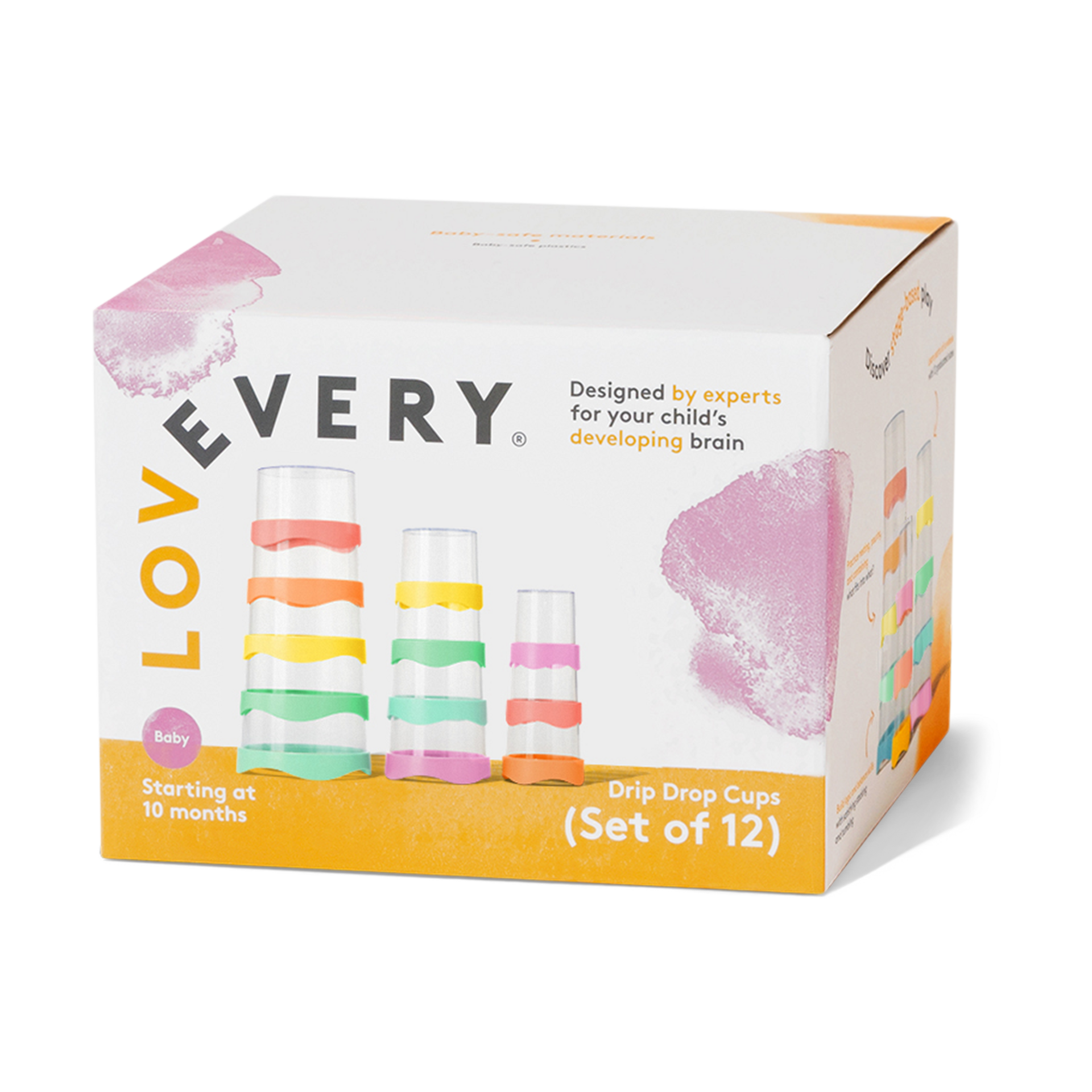 Lovevery Drip Drop Cups, Set of 12 Cups.