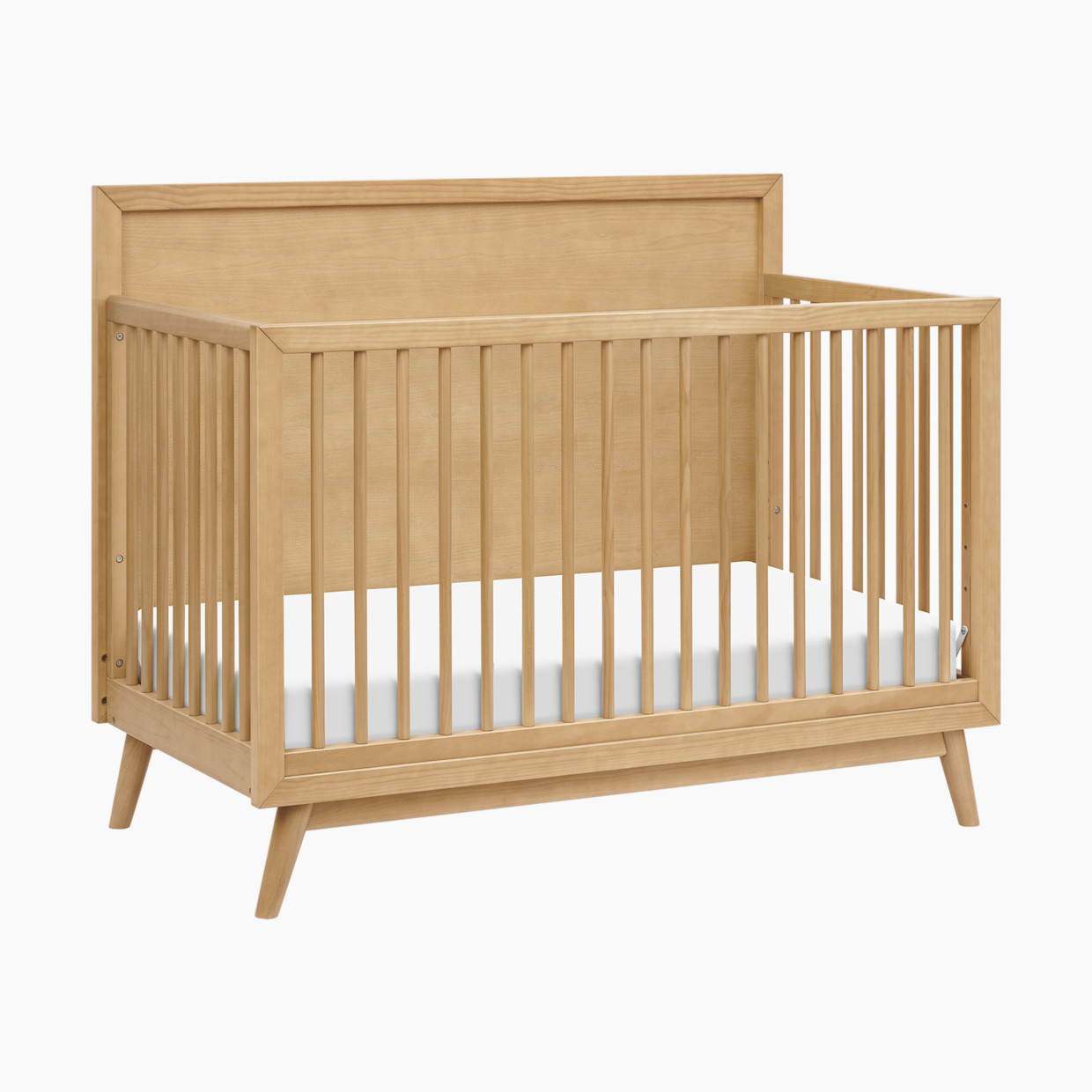 babyletto Palma 4-in-1 Convertible Crib with Toddler Bed Conversion Kit - Honey.