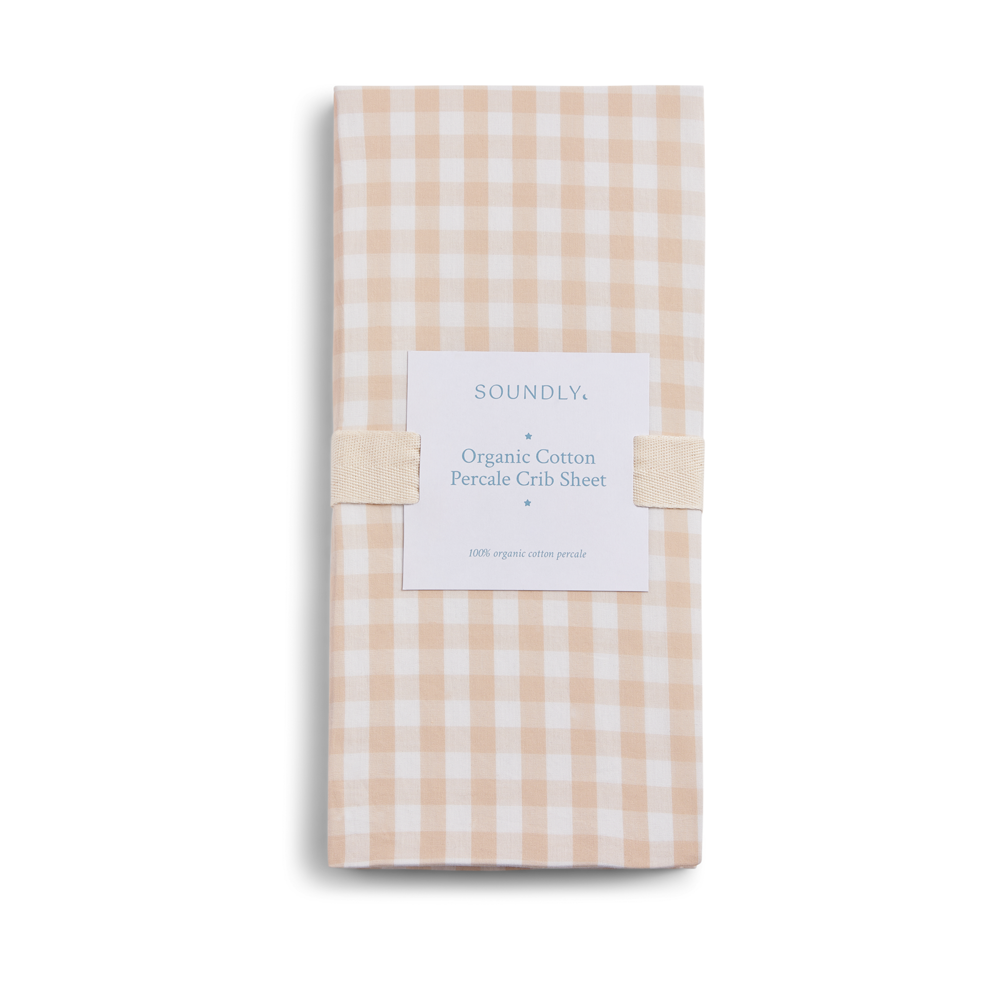 Soundly Percale Organic Crib Sheet.