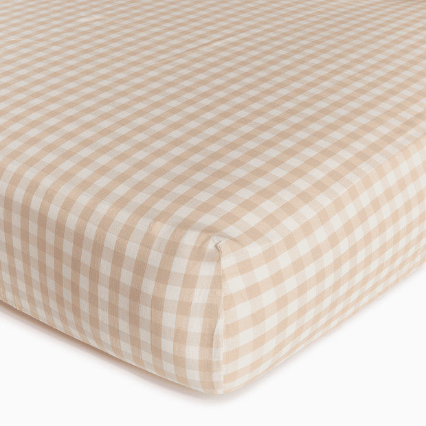 Soundly Percale Organic Crib Sheet.