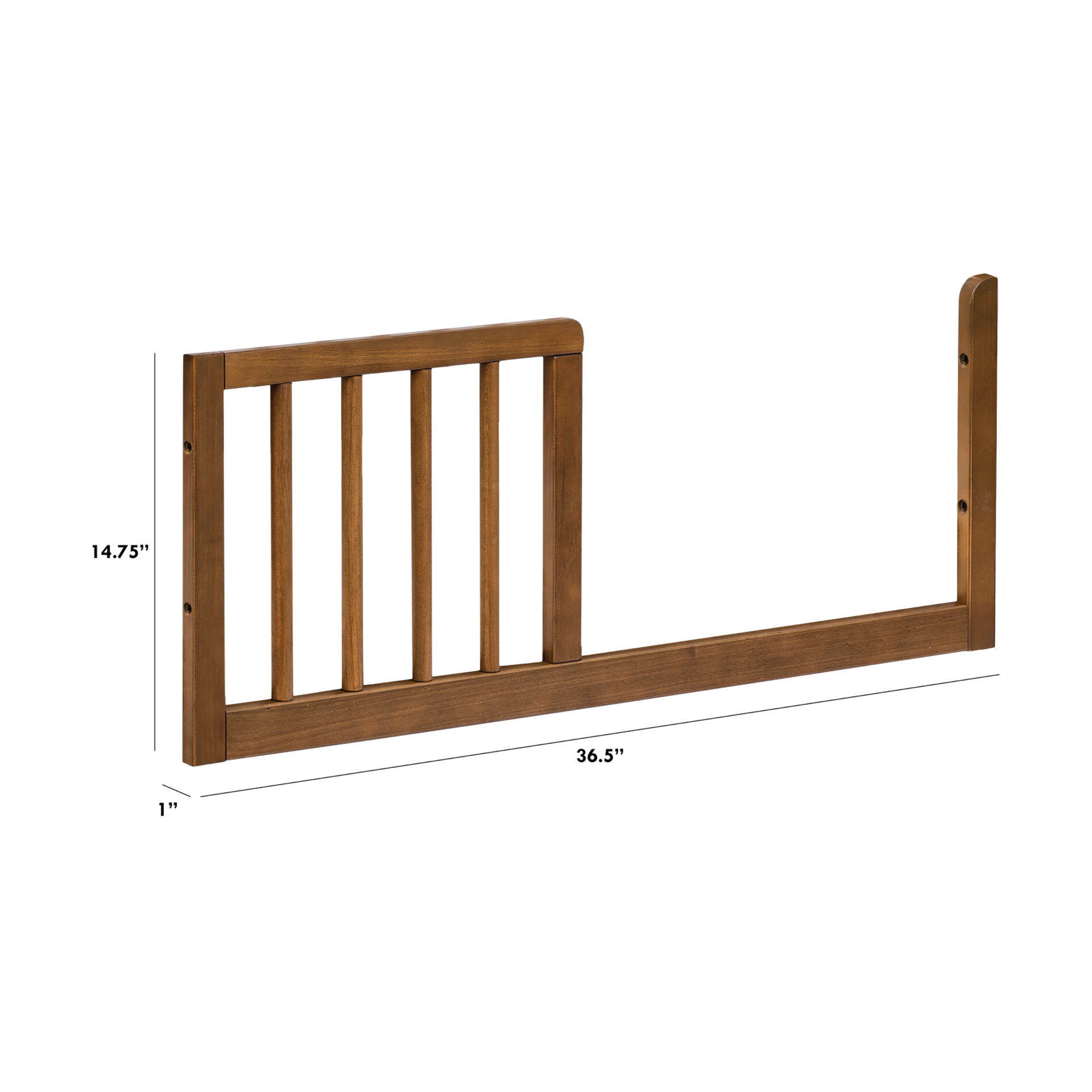 babyletto Gelato Mini Toddler Bed Conversion Kit - Natural Walnut.