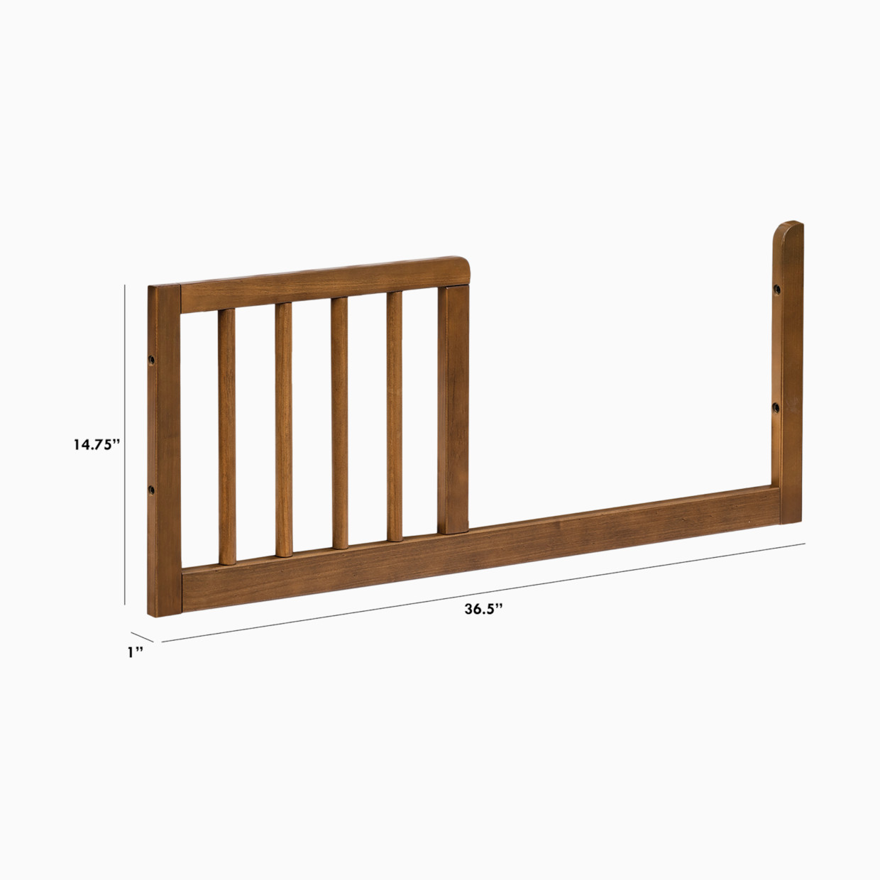 babyletto Gelato Mini Toddler Bed Conversion Kit - Natural Walnut.