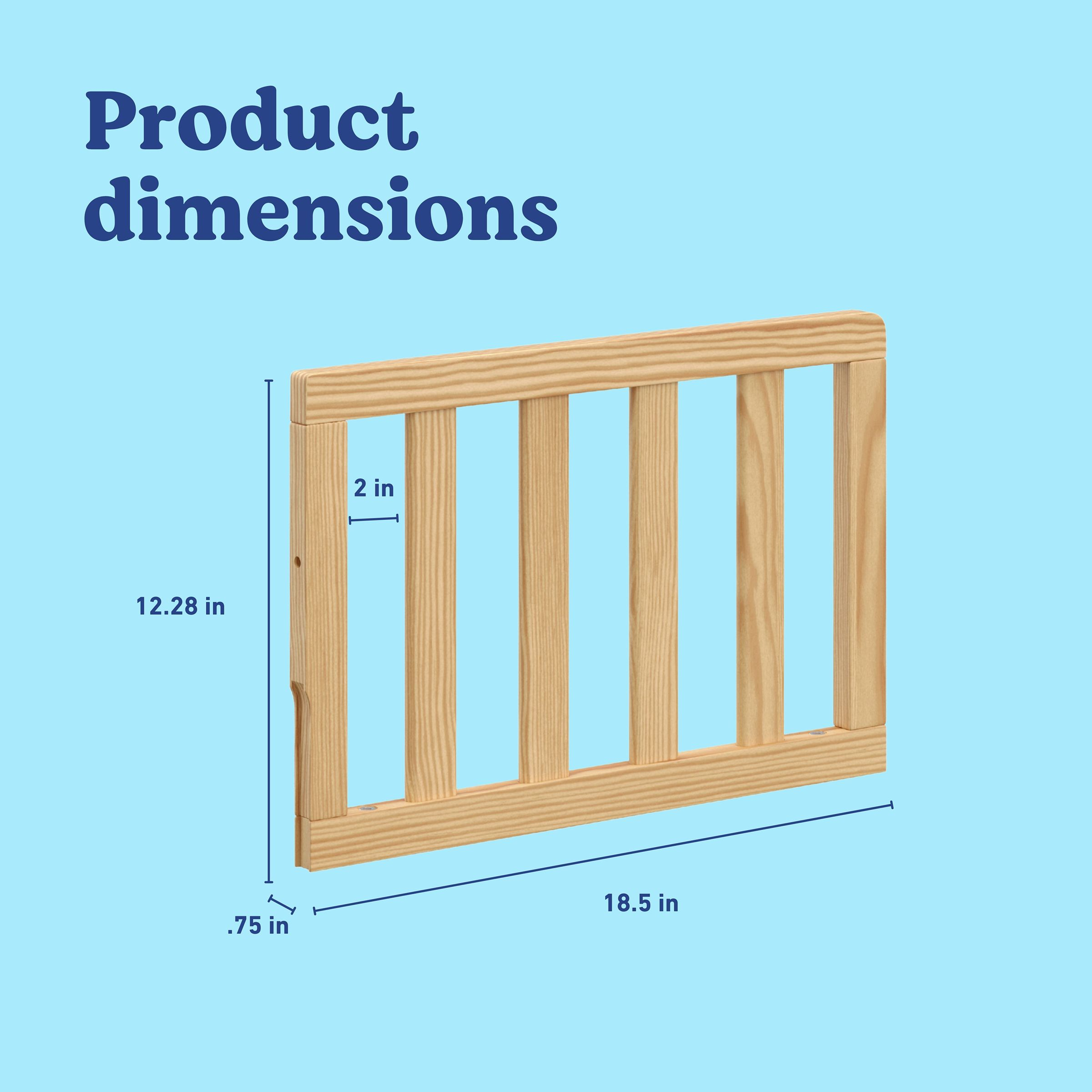 Storkcraft Universal Toddler Guardrail (Slats) - Natural.