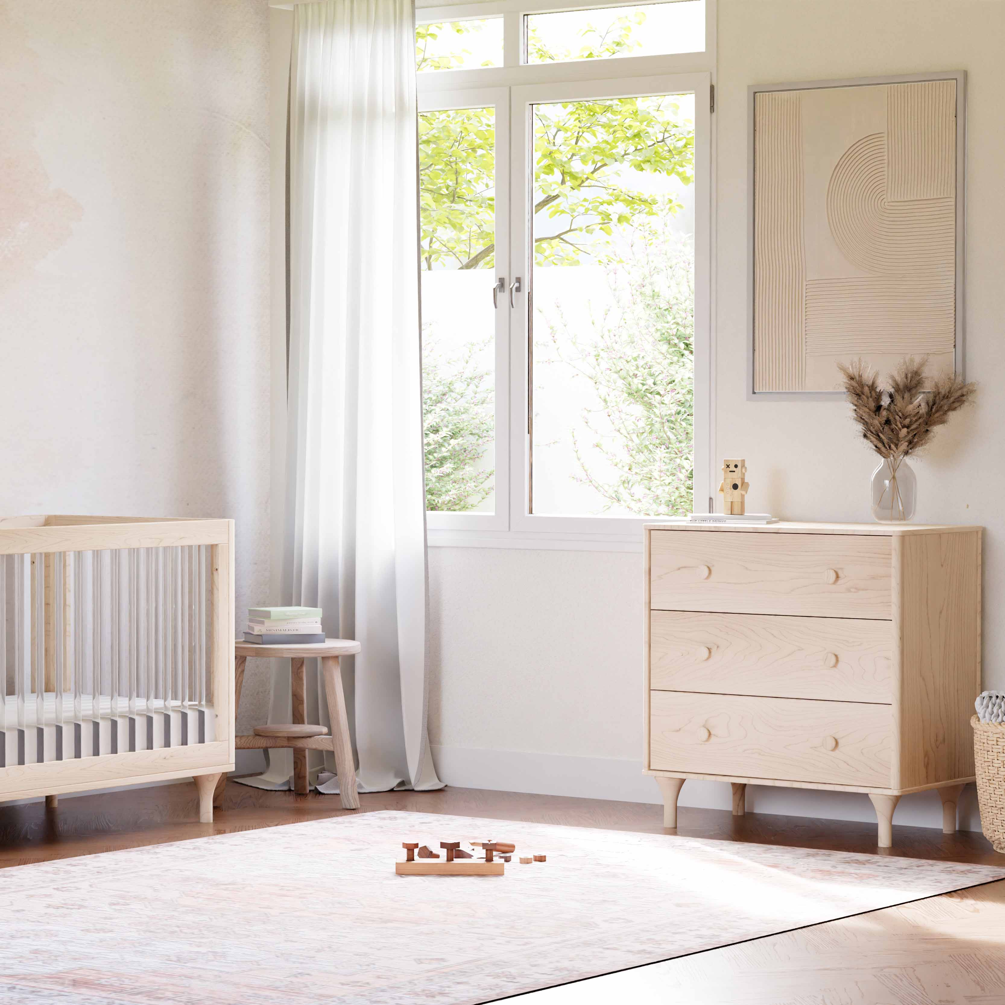 babyletto Lolly 3-Drawer Changer Dresser - Washed Natural.