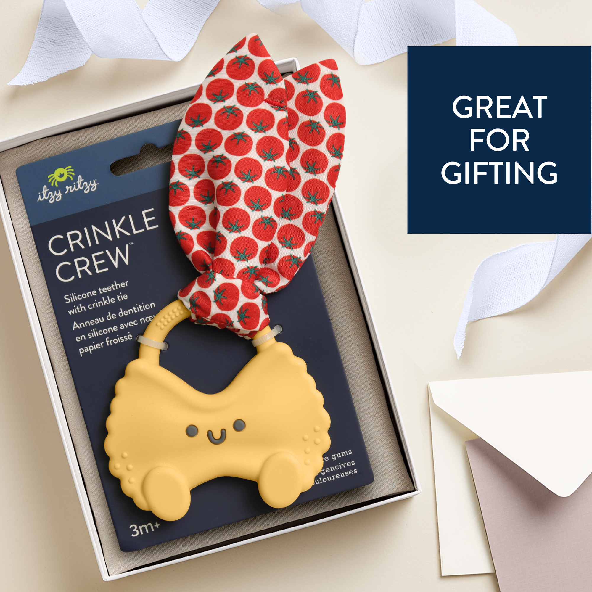 Itzy Ritzy Crinkle Crew Teether - Pasta.