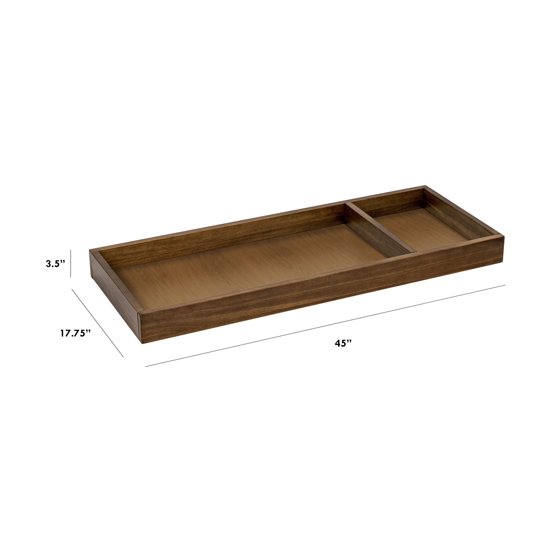 daVinci Universal Wide Removable Changing Tray - Walnut.