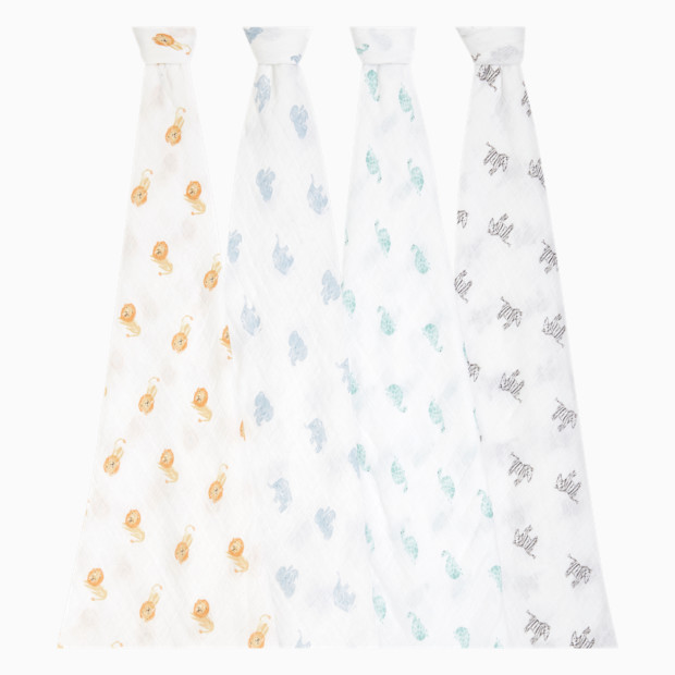 Cotton Muslin Swaddle 4-Pack.