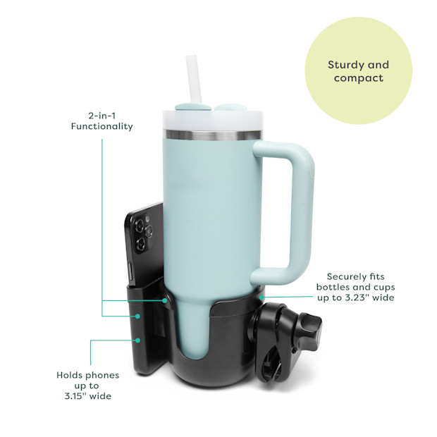 Sprucely Stroller Cup Holder with Phone Holder.