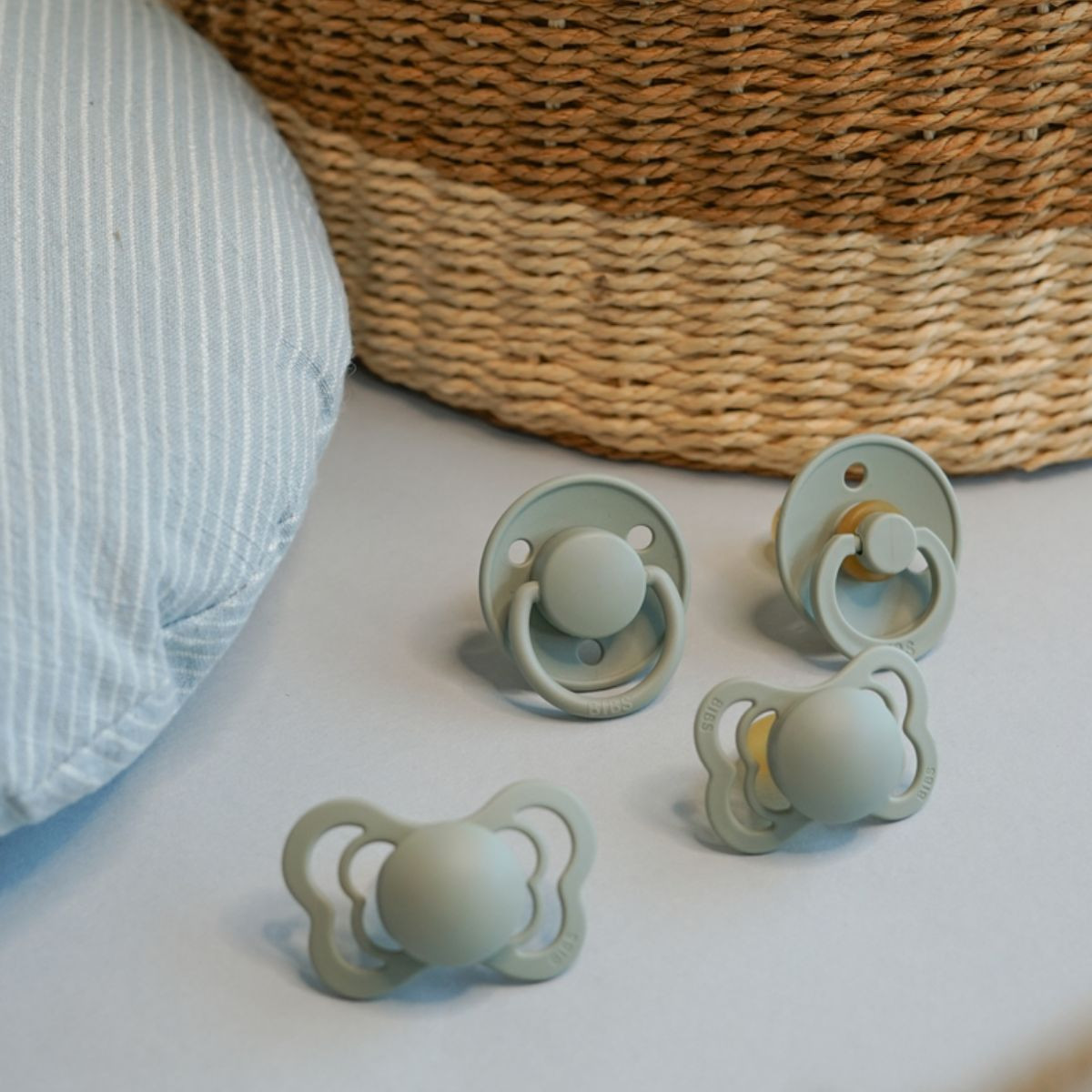 BIBS Try-it Pacifier Collection - Sage, 0-6 Months.