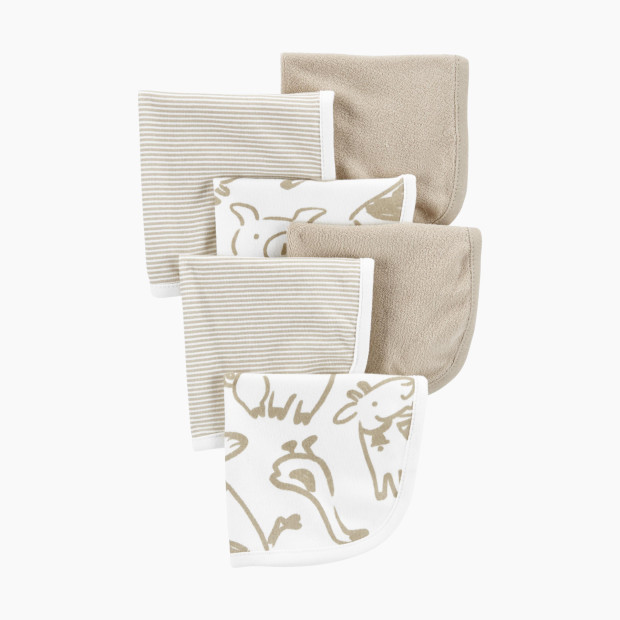 Carter's Wash Cloths (6 Pack) - Cows/Stripes/Animals.