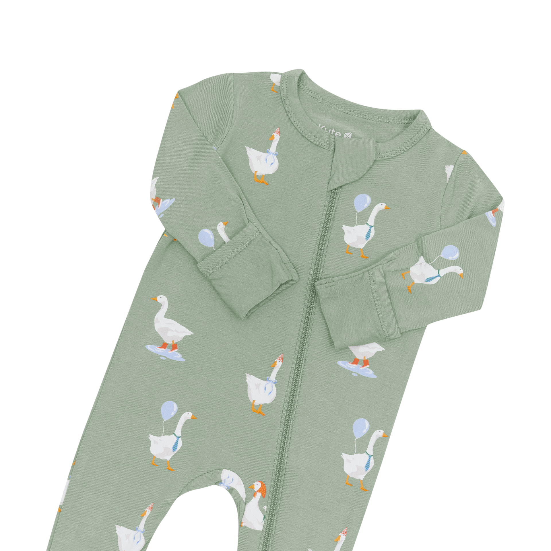 Kyte Baby Printed Zipper Footie - Silly Goose, 0-3 M.