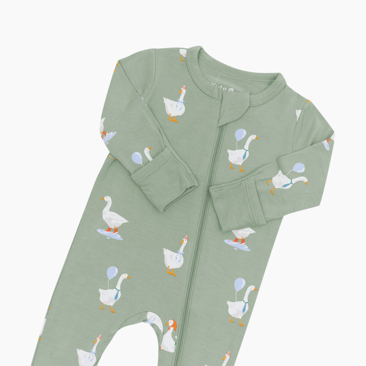 Kyte Baby Printed Zipper Footie - Silly Goose, 0 -3 M.