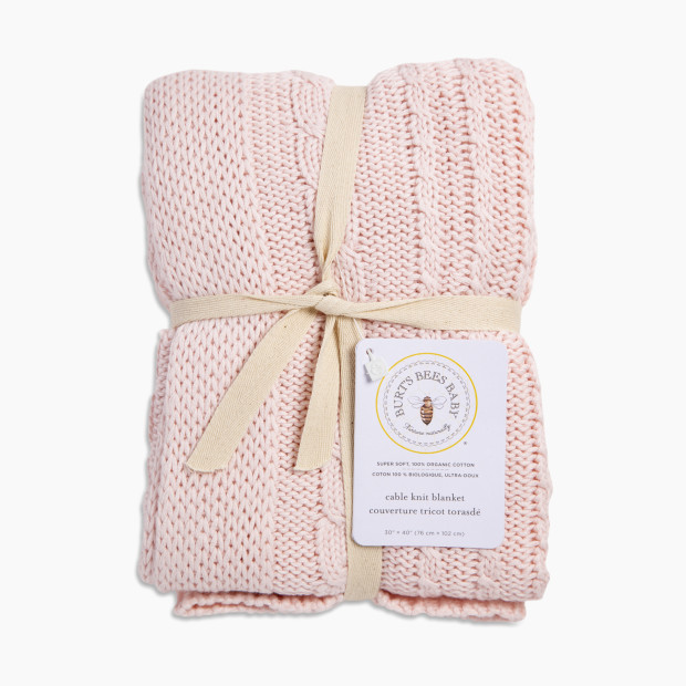 Burt's Bees Baby Organic Cotton Cable Knit Blanket - Blosssom.
