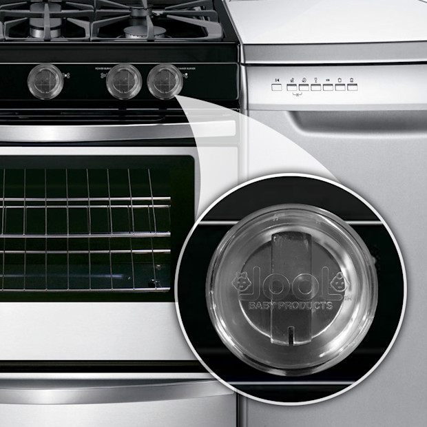 Jool Baby Clear Stove Knob Covers (5 Pack) - Clear.