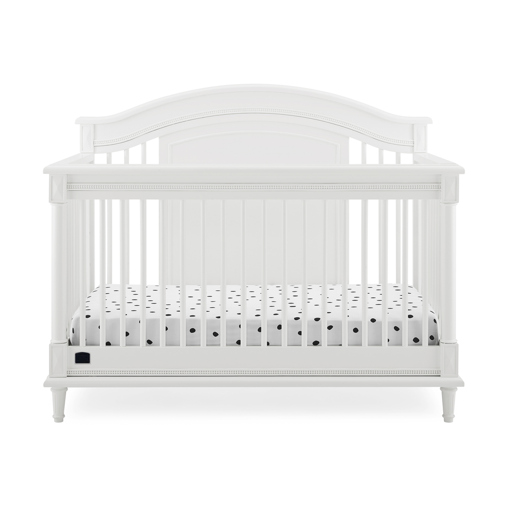 Simmons Kids Juliette 6-in-1 Convertible Crib with Toddler Rail.