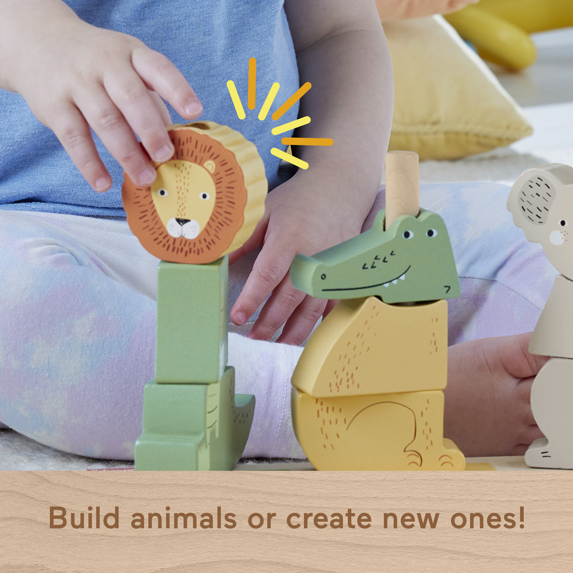 Fisher-Price Wooden Stack & Sort Animals.