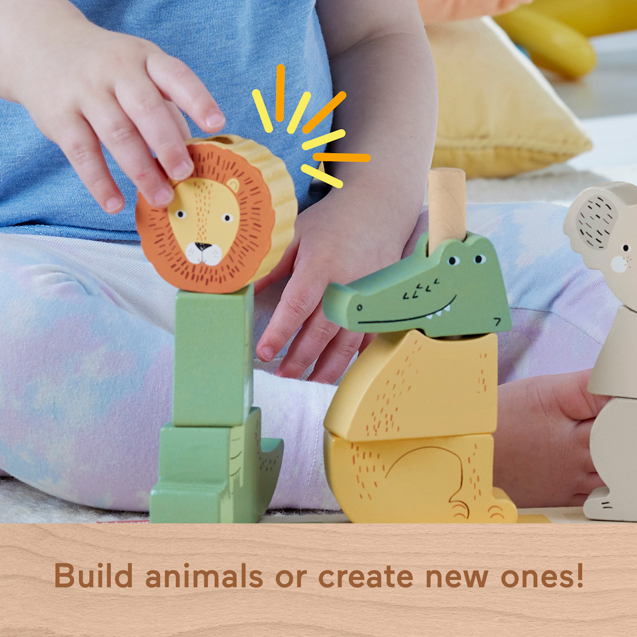 Fisher-Price Wooden Stack & Sort Animals.