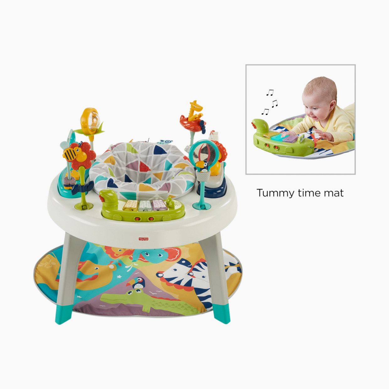 Fisher-Price 3-in-1 Sit-to-Stand Activity Center - Spin 'N Play Safari.