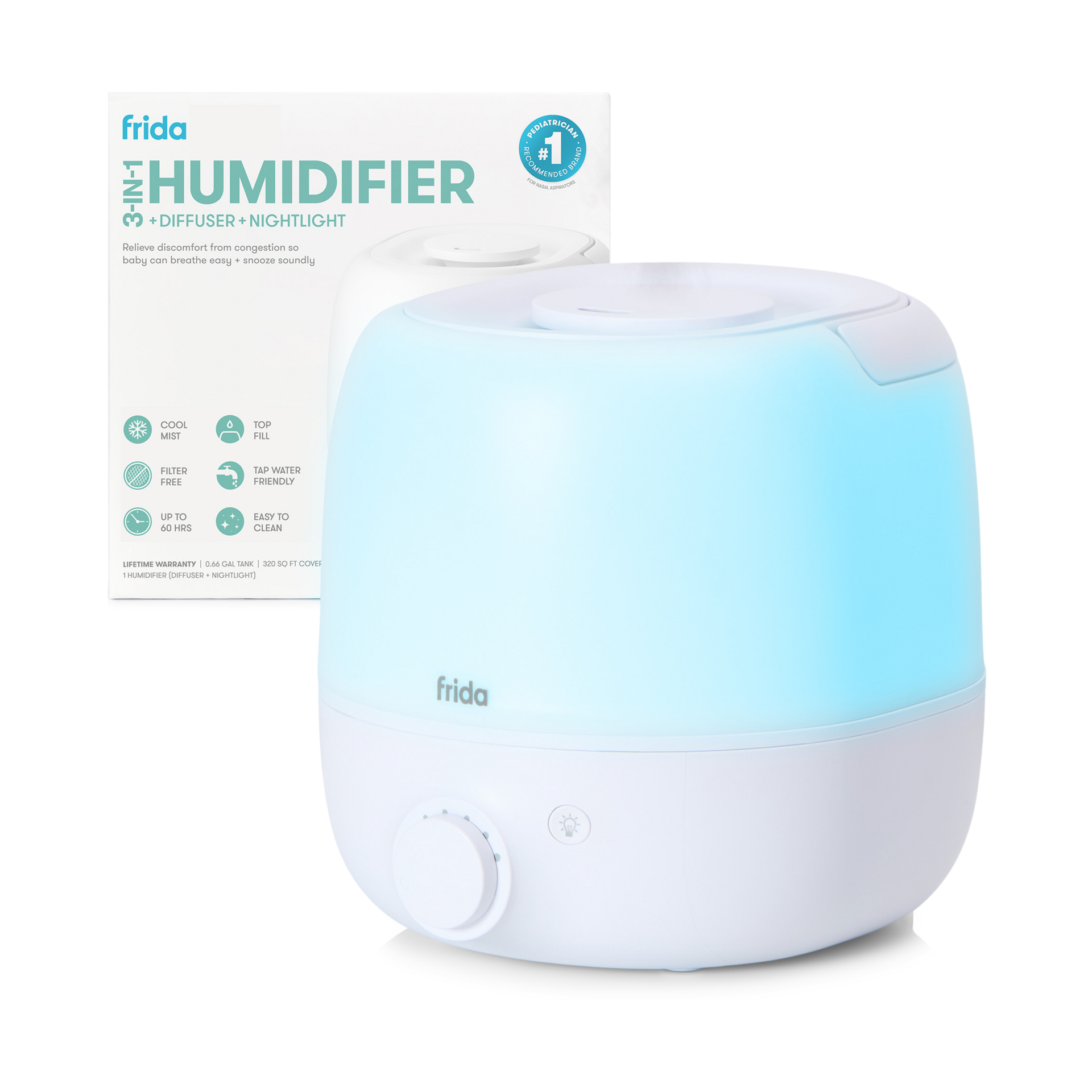 Frida Baby 3-in-1 Humidifier, Diffuser & Nightlight 2.0.