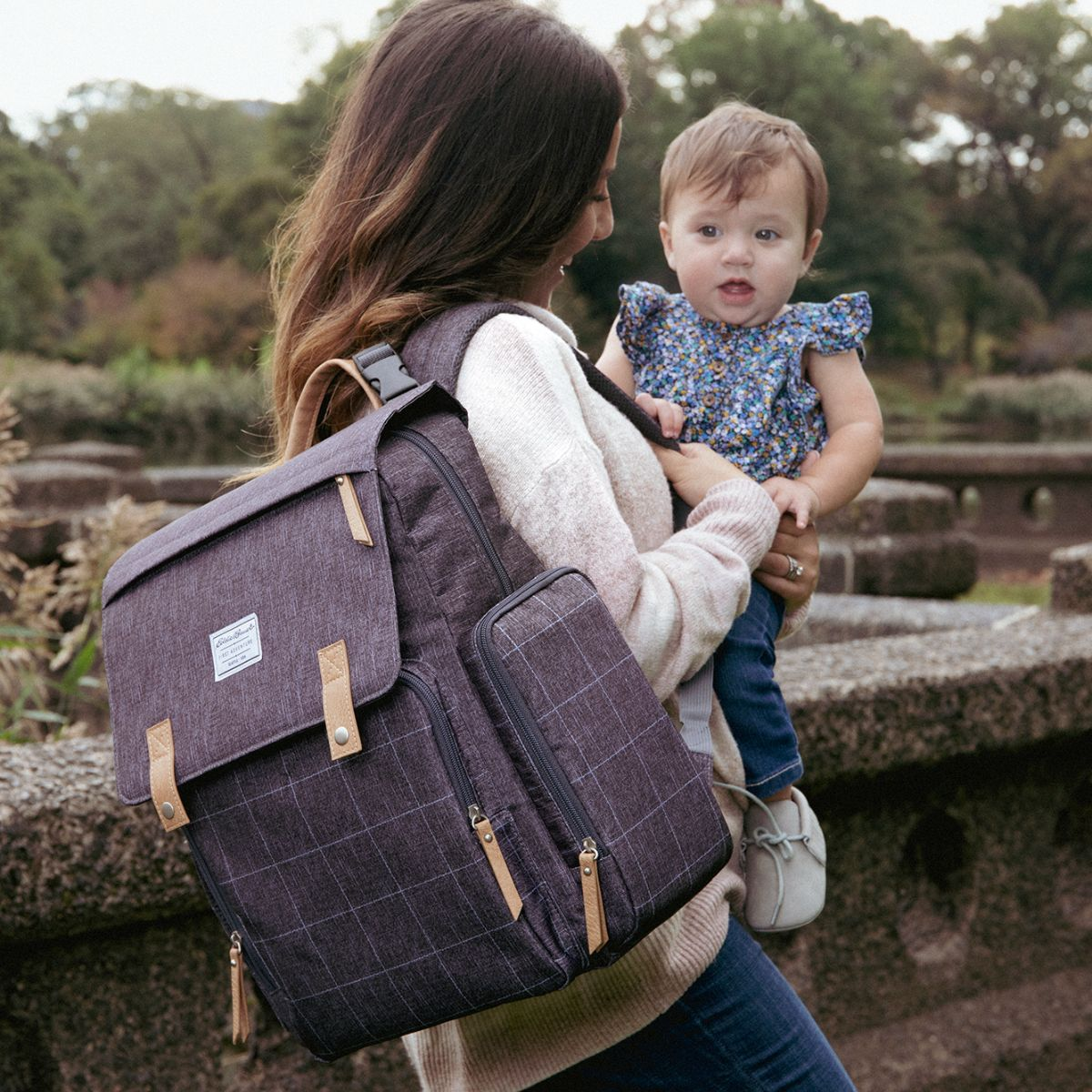 Eddie Bauer Cascade Diaper Bag Backpack Grey Babylist Shop